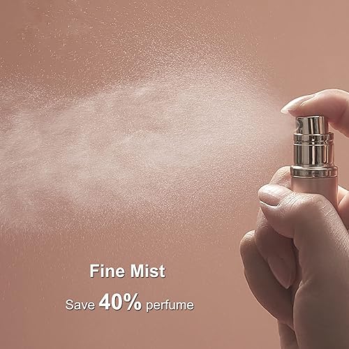 Miniatura 4 de Yeejok Atomizadores de perfume recargables, botellas de espray de Pefume, paquete de 2 cajas portátiles de 0.2 fl oz para bomba de aroma de colonia