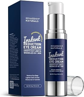 Enaskin Naturals Instant Eye & Face Lift Cream - Rapid Tightener and Wrinkle Filler for Deep Wrinkles - Under-Eye Bags & Puffiness Remover - Temporary Face Firming for Women & Men in 60s - 0.5 oz