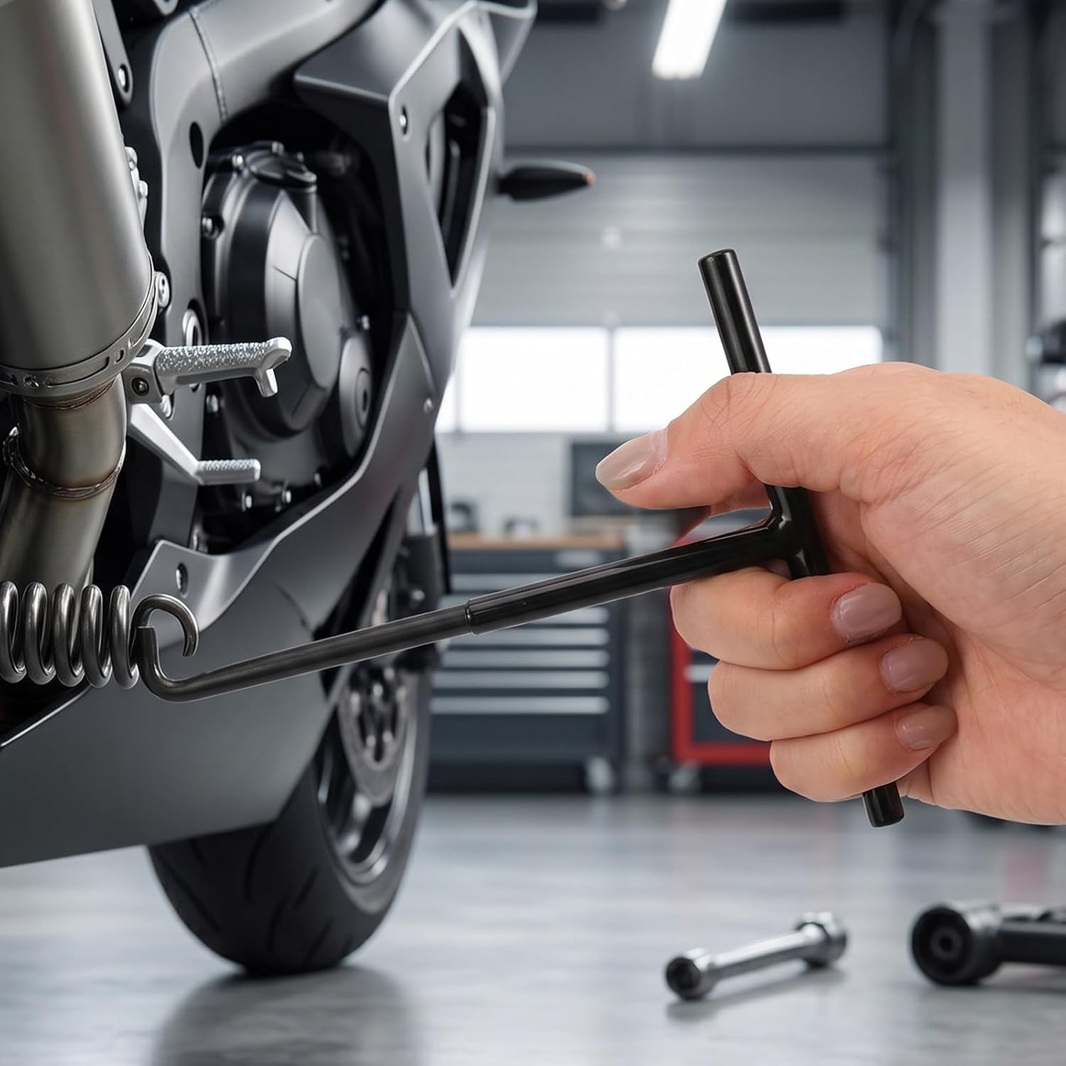 4pcs T Handle Exhaust Spring Hook Tool for Motorcycle Repair