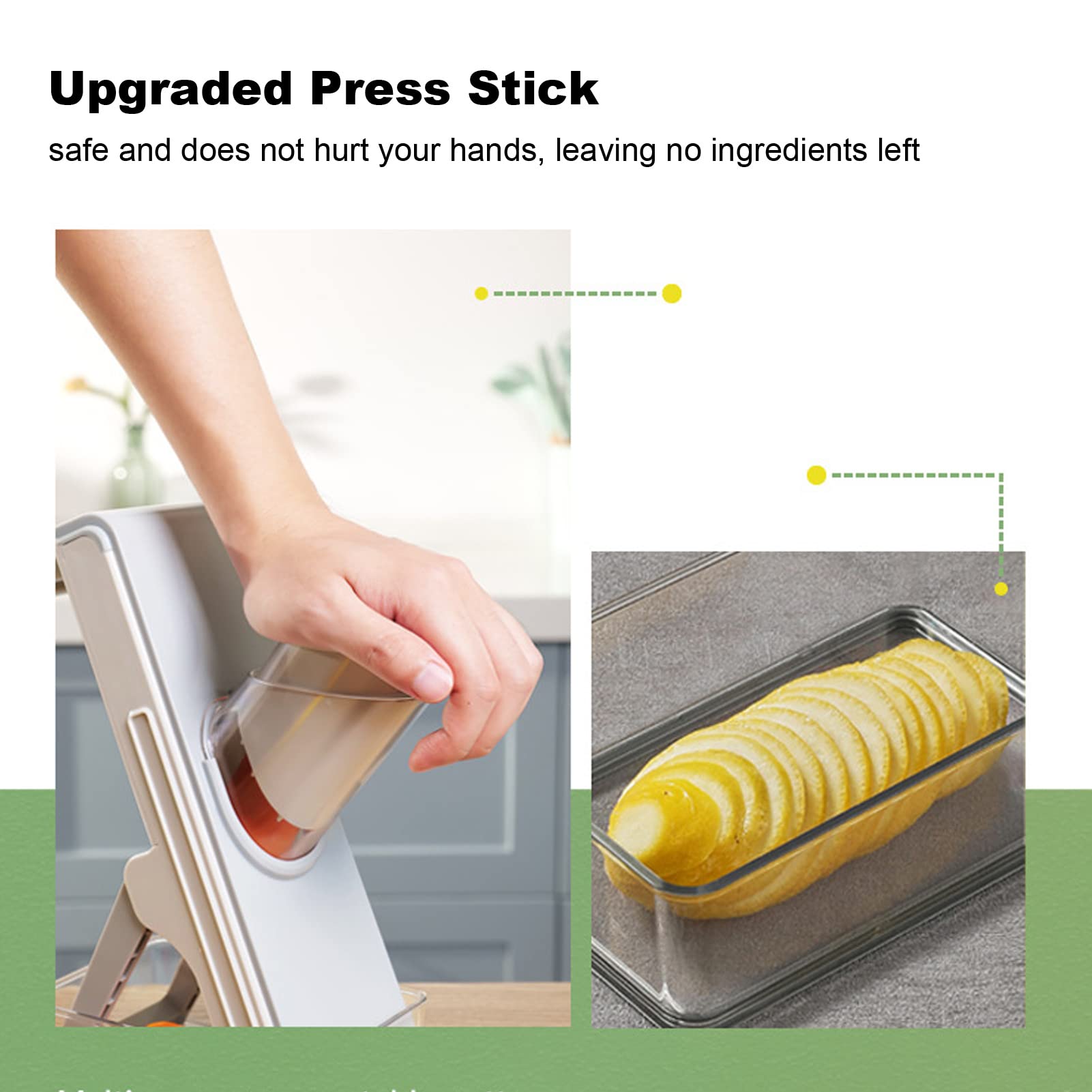 Affettatrice per Verdure, Mandolina affettatrice, Tritatutto Verticale Pieghevole Multifunzionale 3 in 1, tagliapatate