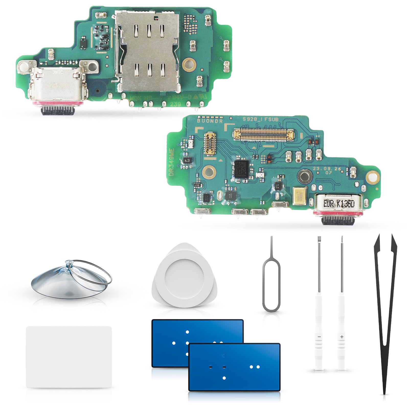 Puerto de Carga para Samsung Galaxy S24 Ultra Kit Reparación | Conector de carga flex de carga placa de carga charger port con micrófono y kit reparación.