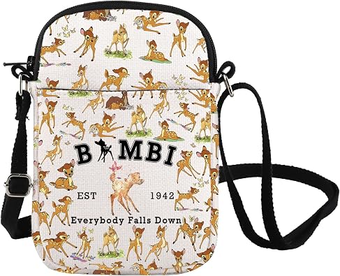 Cartoon Inspire Crossbody Bag Deer Shoulder Bag Deer Lover Messenger Bag Movie Fans Gift WDW Trip Gift