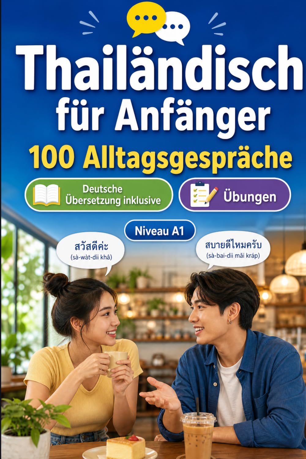 Thailändisch für Anfänger A1: 100 Alltagsgespräche: Lerne thailändisch mit 100 zweisprachigen Dialogen, Grüße, Reise, Einkaufen, Arbeit, Übersetzung, ... und Übungen für Studierende und Erwachsene