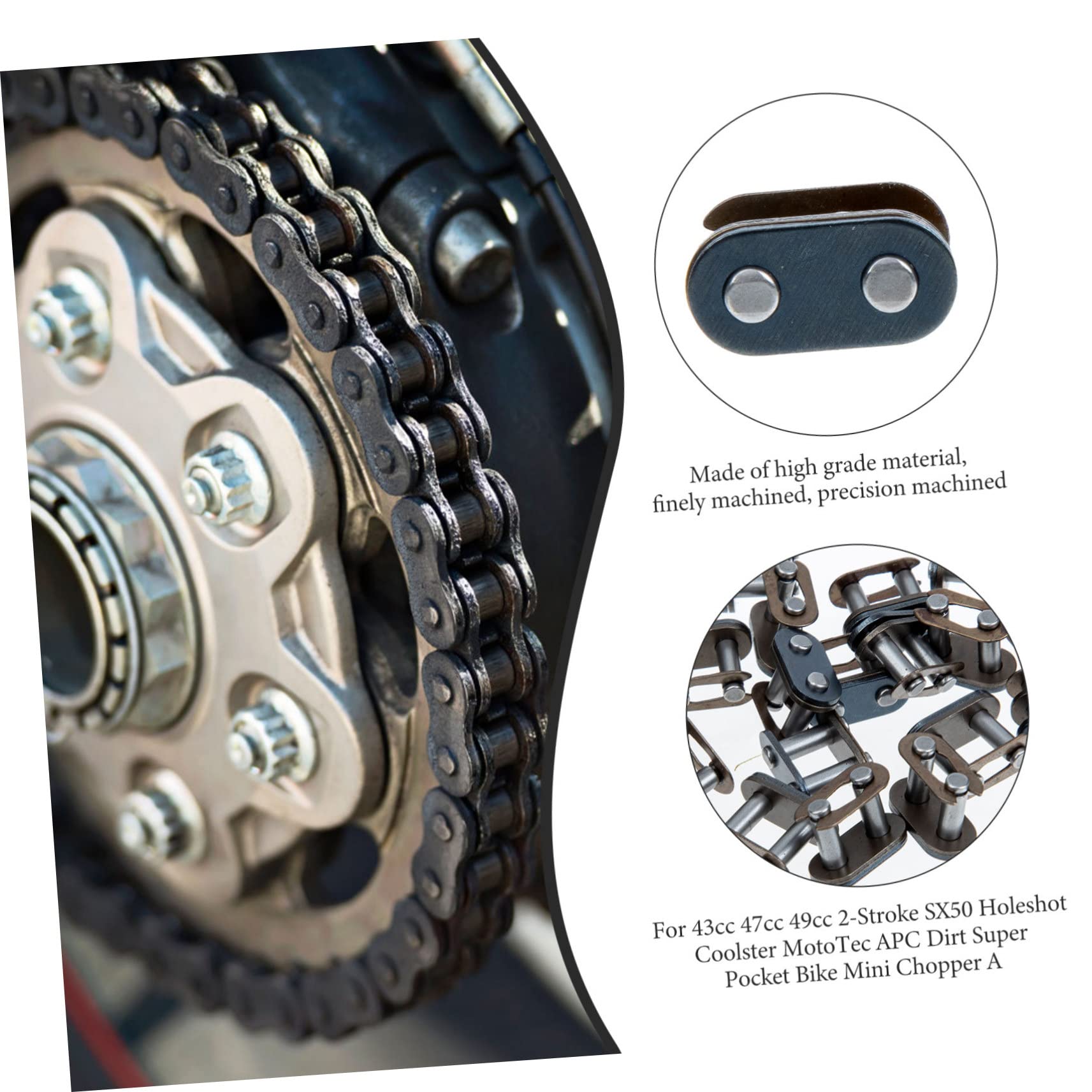 Mobestech 100stücke Kettenverbinder Für Motorräder Langlebige Roller Chain Links Einfach Zu Verwenden Geeignet Für Atv Präzise Verarbeitung Robust Und Sicher