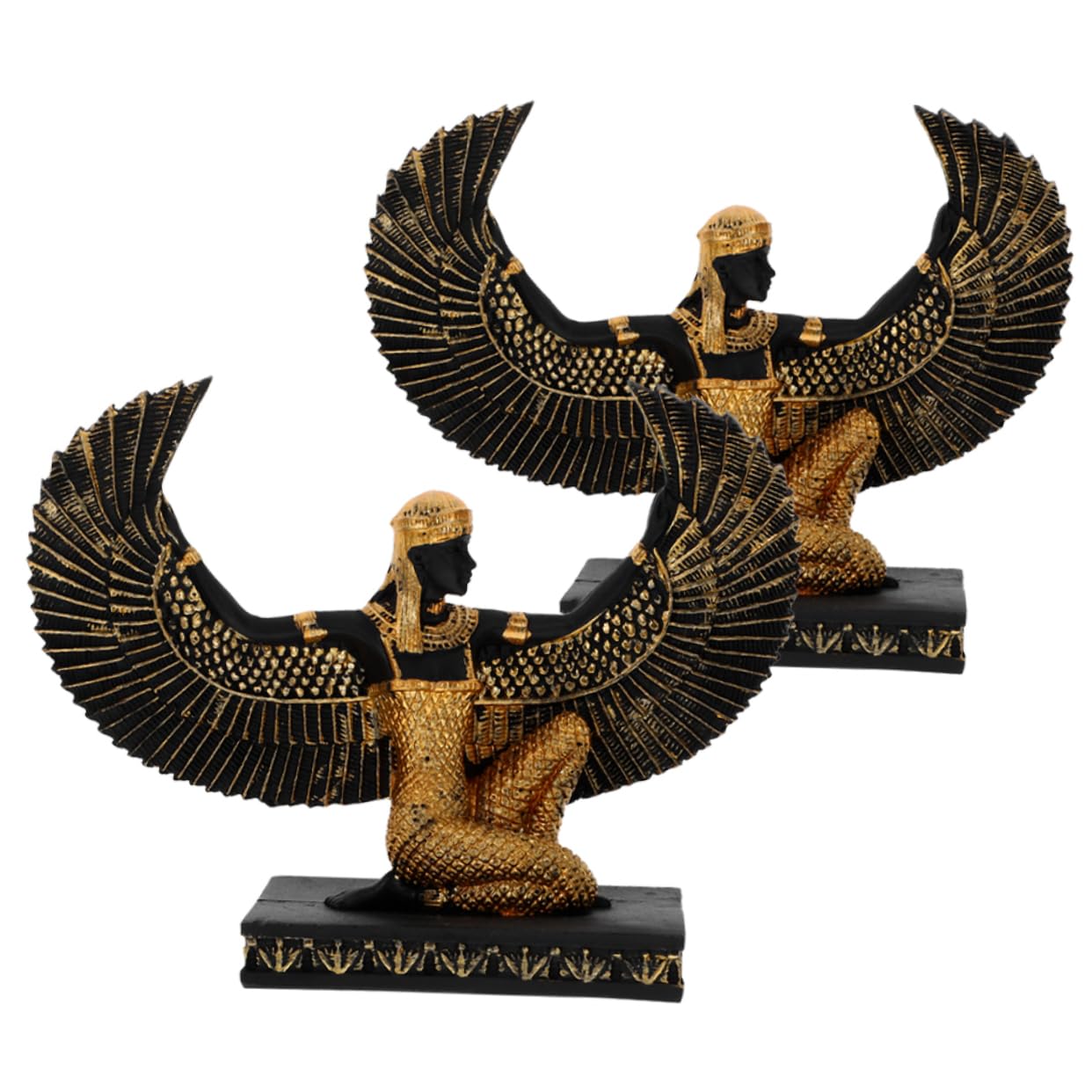 Alipis 4 Pz Ornamenti della statua egiziana statua del re egiziano figurina sfinge egizia Oggetto decorativo per ristoranti decorativo egiziano dea egizia in resina figurina egizia
