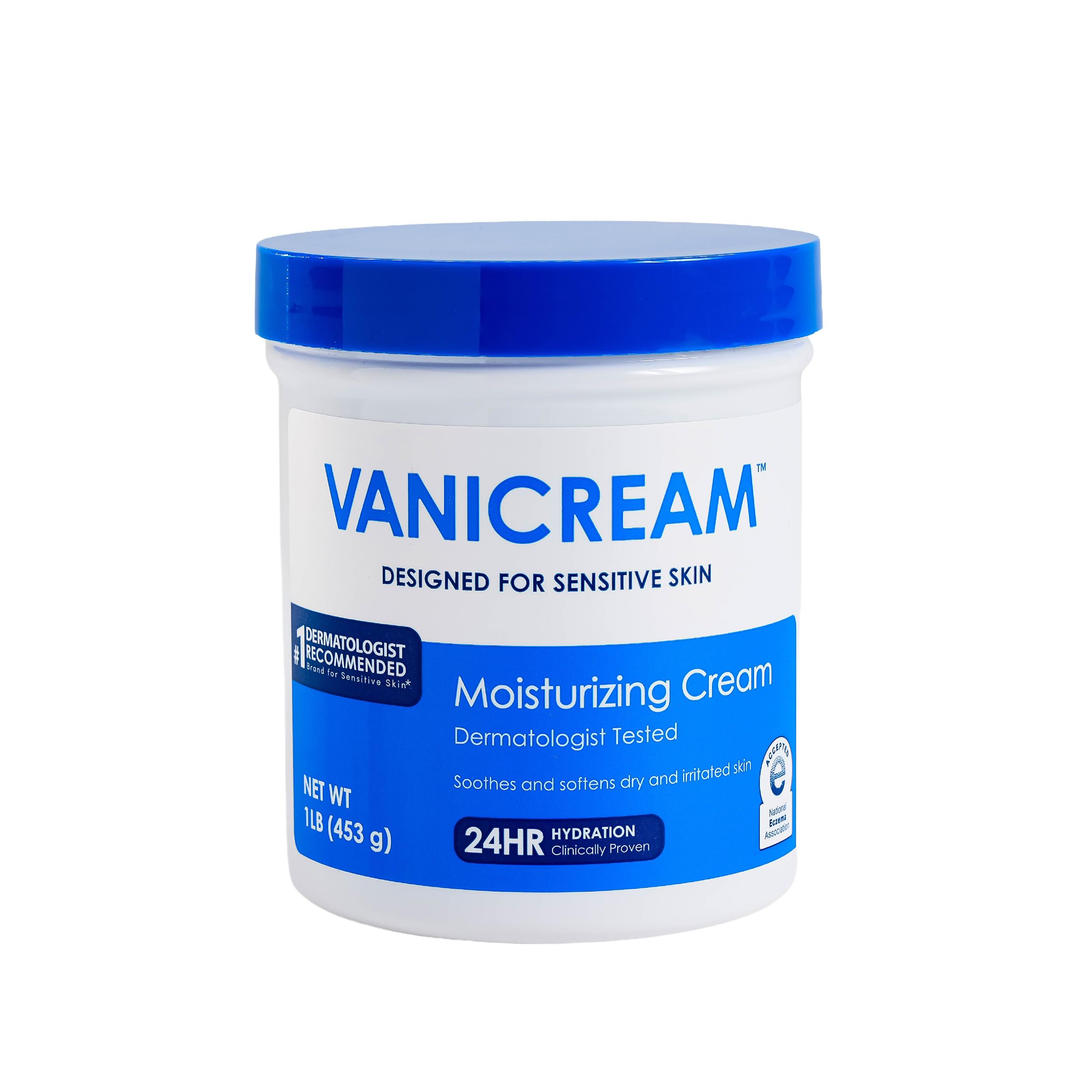 Vanicream Moisturizing Skin Cream for sensitive skin - can be used for eczema, psoriasis, ichthyosis, and itch - dermatologist tested - free of dye, fragrance, and preservatives - 16 oz