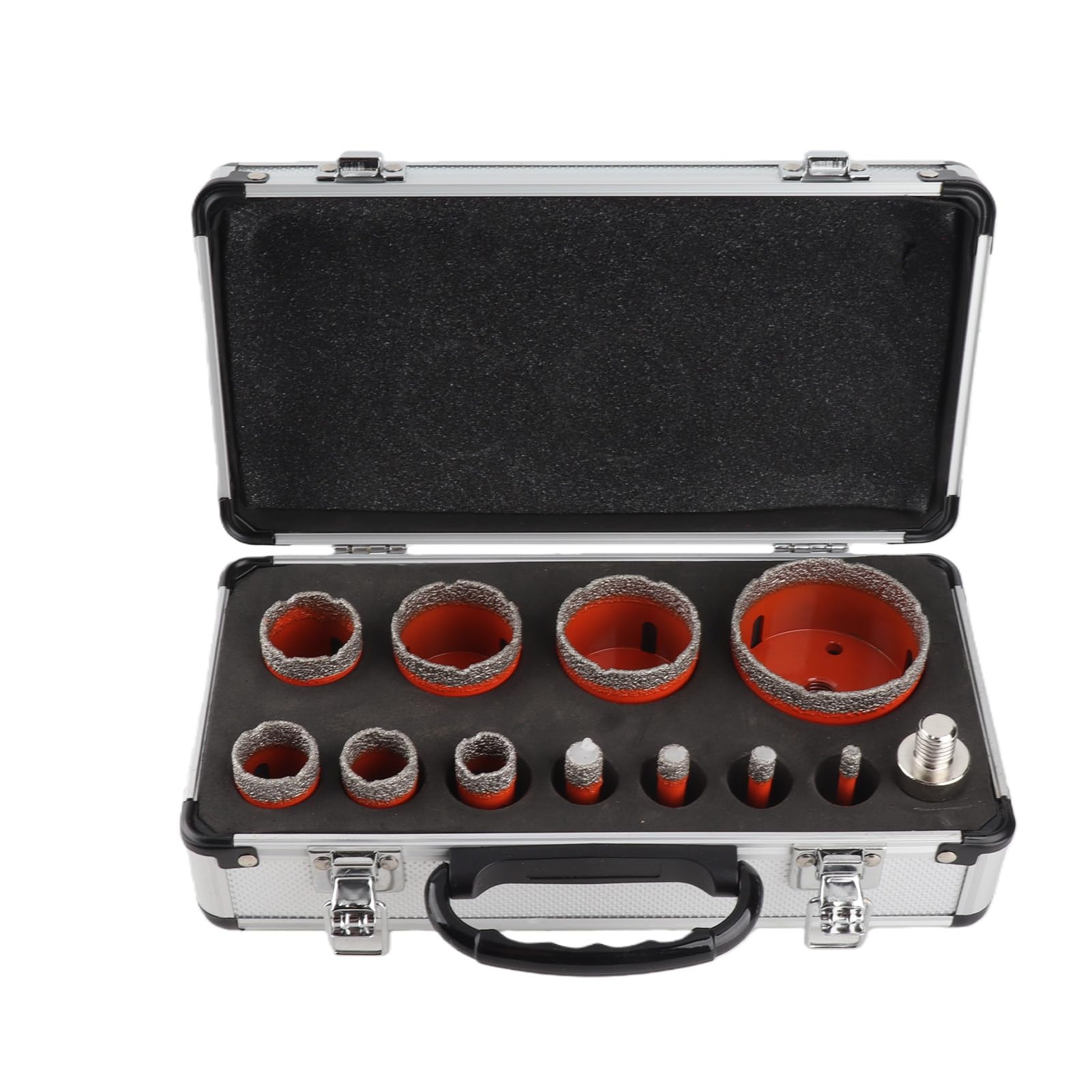 Fabater Kit de Sierra Perforadora de Diamante M14 68/50/45/35/28/25/20/12/10/8/6 Mm para Baldosas de Cerámica, Granito de Mármol, Abridor de Agujeros Soldado Al Vacío con Vástago Hexagonal, 11 Piezas