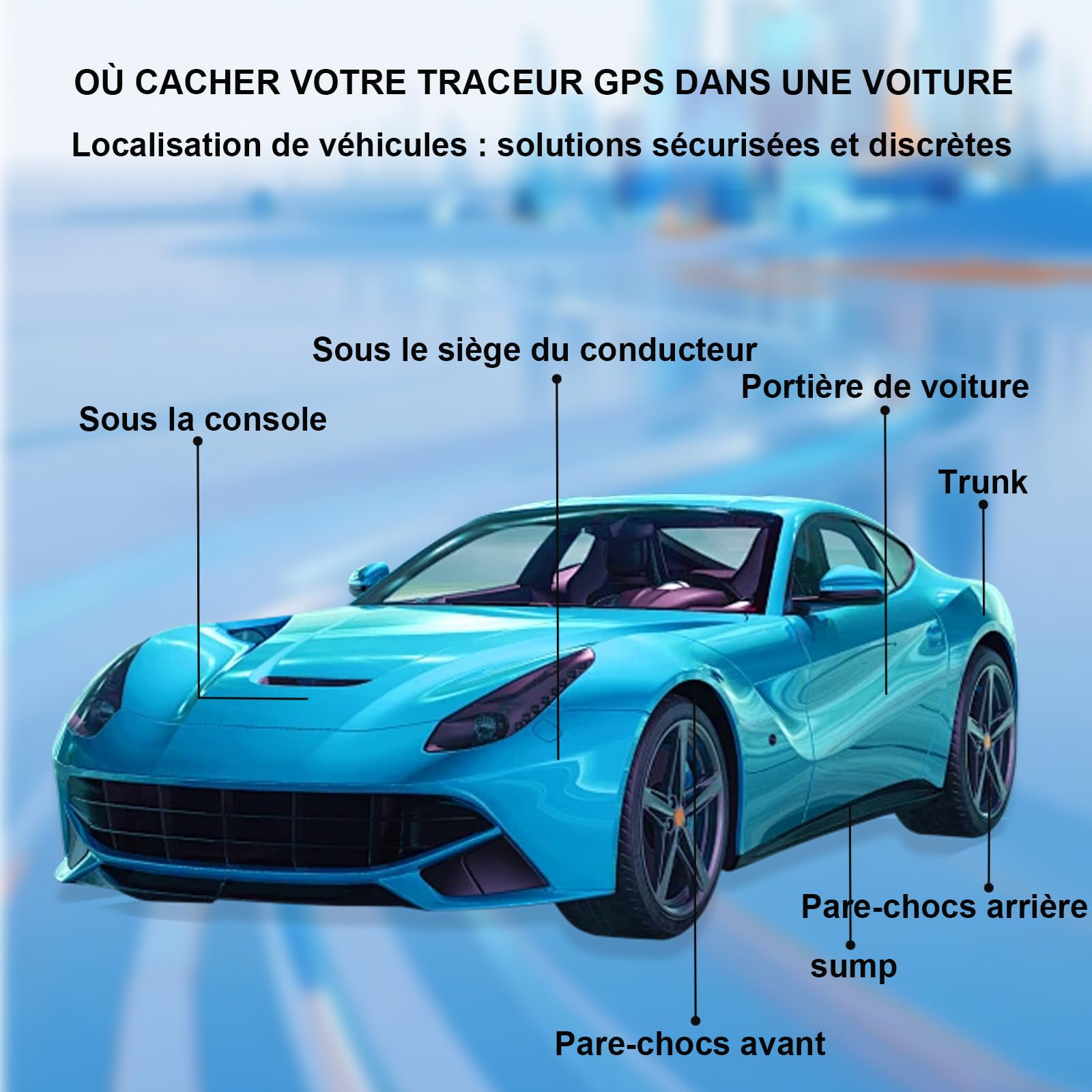 Traceur GPS Voiture,Magnétique Smart Tag Tracker,Traceur caché localisateur,Traceur sans Abonnement,Étanche IP67,Compatible avec iOS et Android,pour Véhicules/clés/Moto/Bagage/Enfant/Wallet
