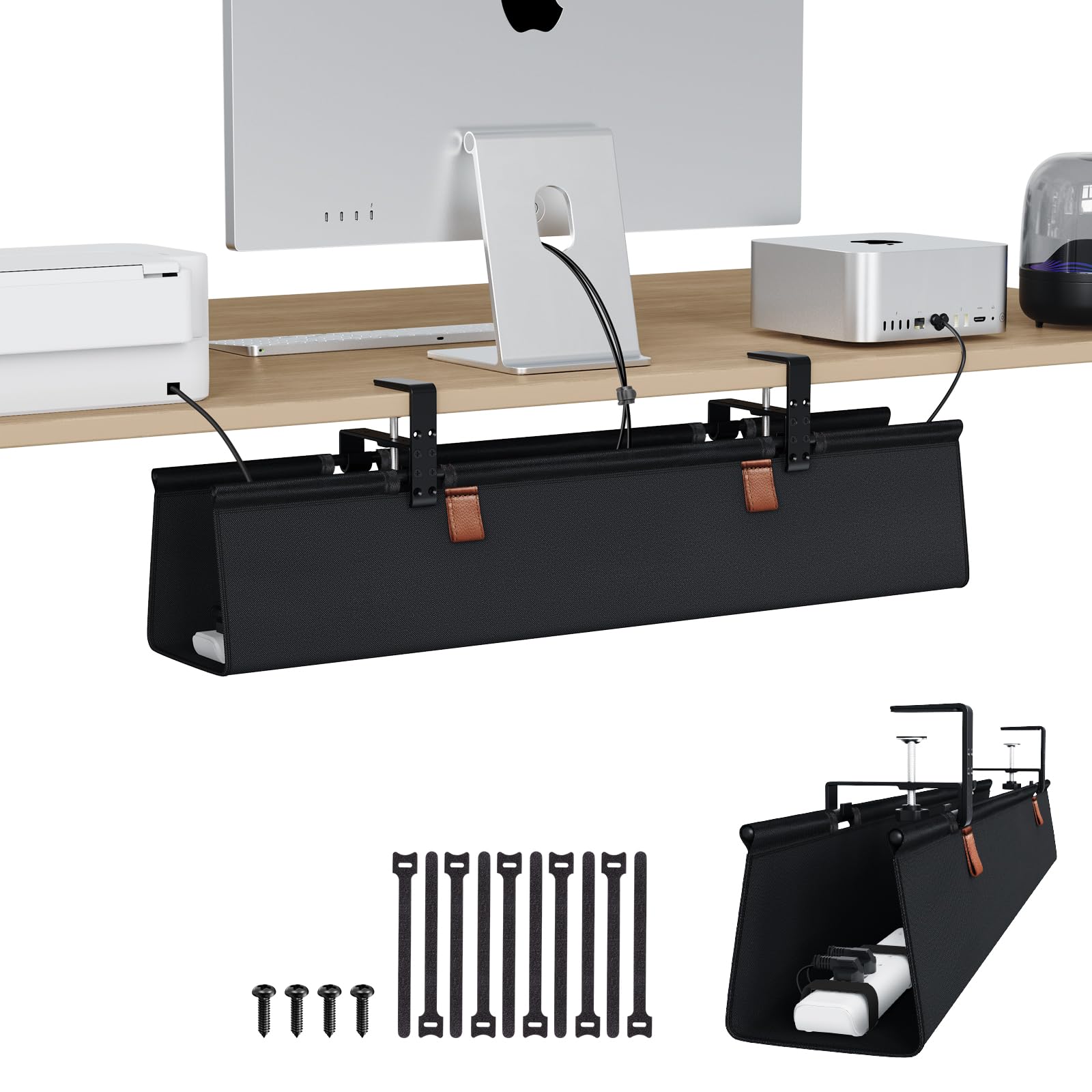 Amazon.com: Zilink No Drill Under Desk Cable Management Tray 30