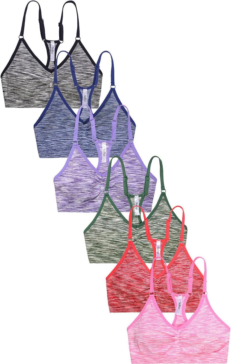 Sofra Women's 6pk Sports Bras