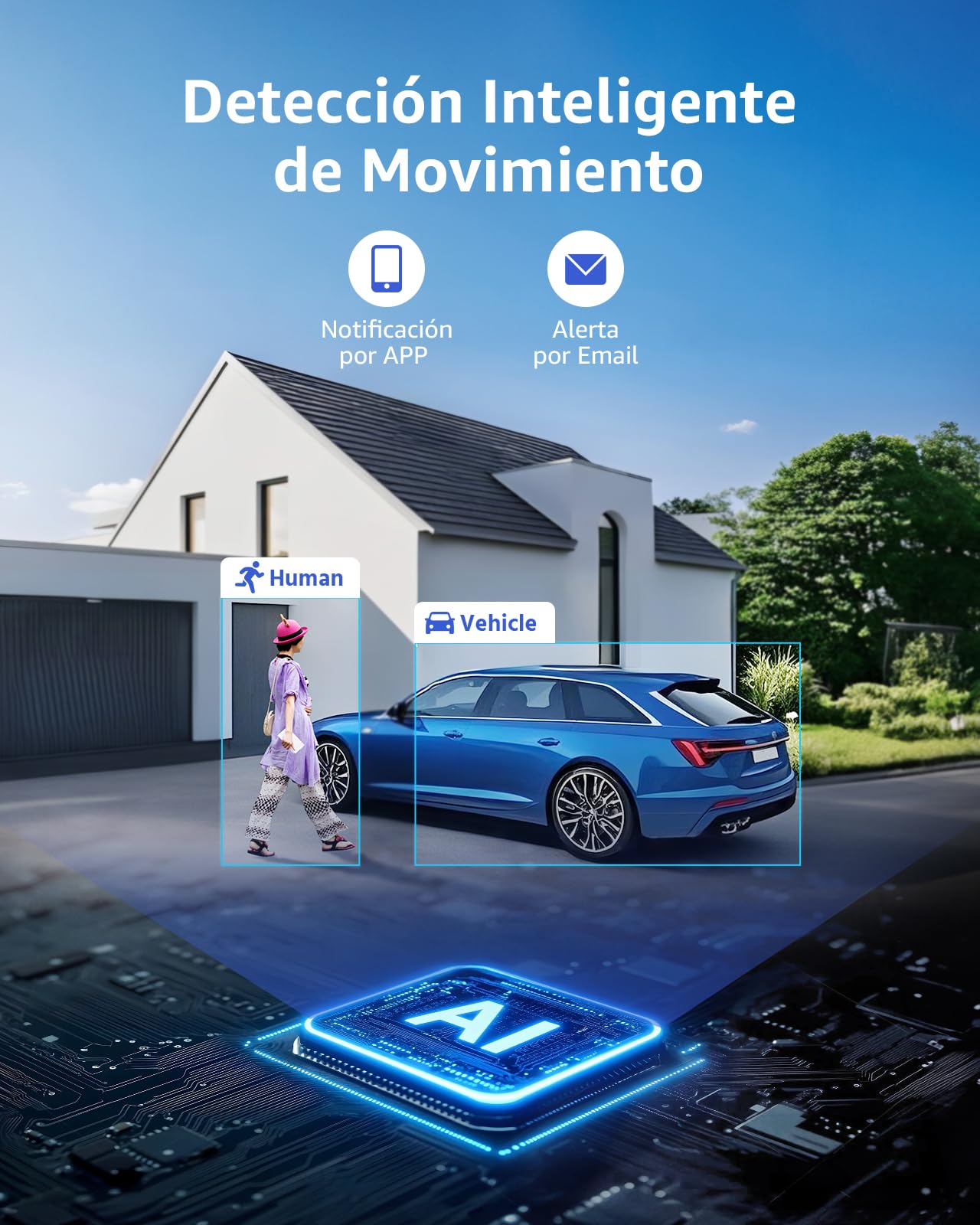 ANNKE H800 4K PoE Kit Cámaras de Vigilancia, 4pcs Cámaras IP Exterior, AI Detección Inteligente, 8CH NVR con 2TB HDD para Grabación 24/7 Vision Nocturna Audio Alertas