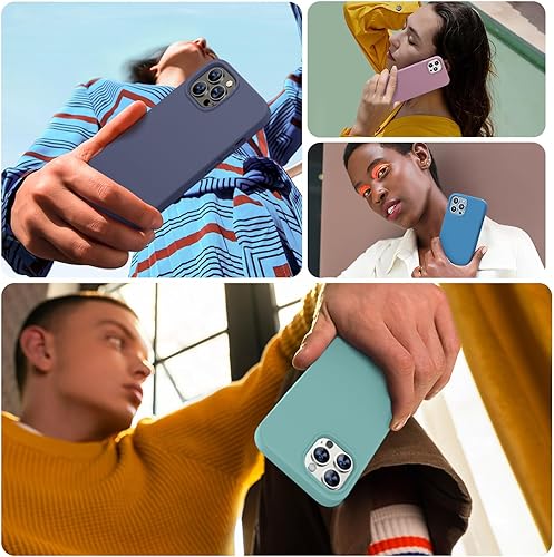 Miniatura 1204 de Miracase - Funda diseñada para iPhone 11 con protector de pantalla, funda de goma de silicona líquida, protección total contra caídas y a prueba