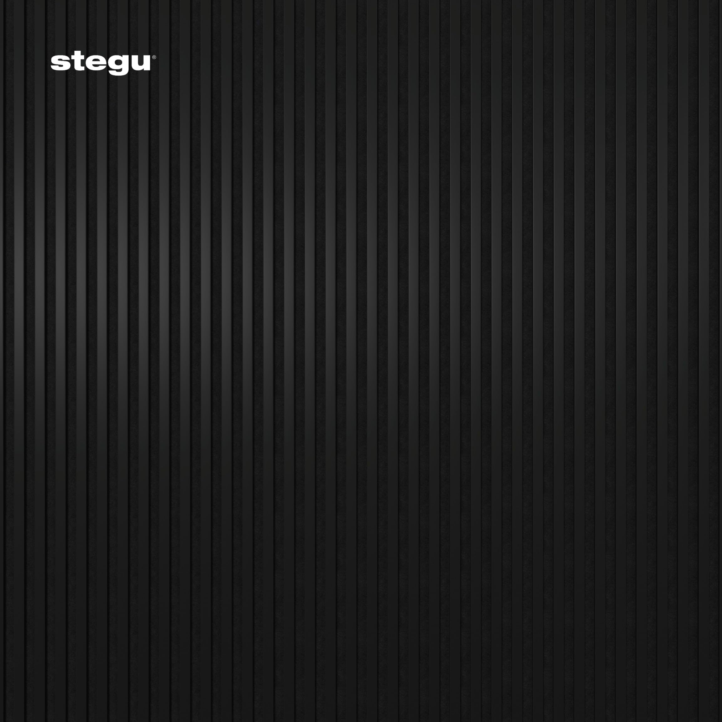 STEGU Panneau Acoustique Mural Tasseau Bois Grand Format 240x60cm Noir