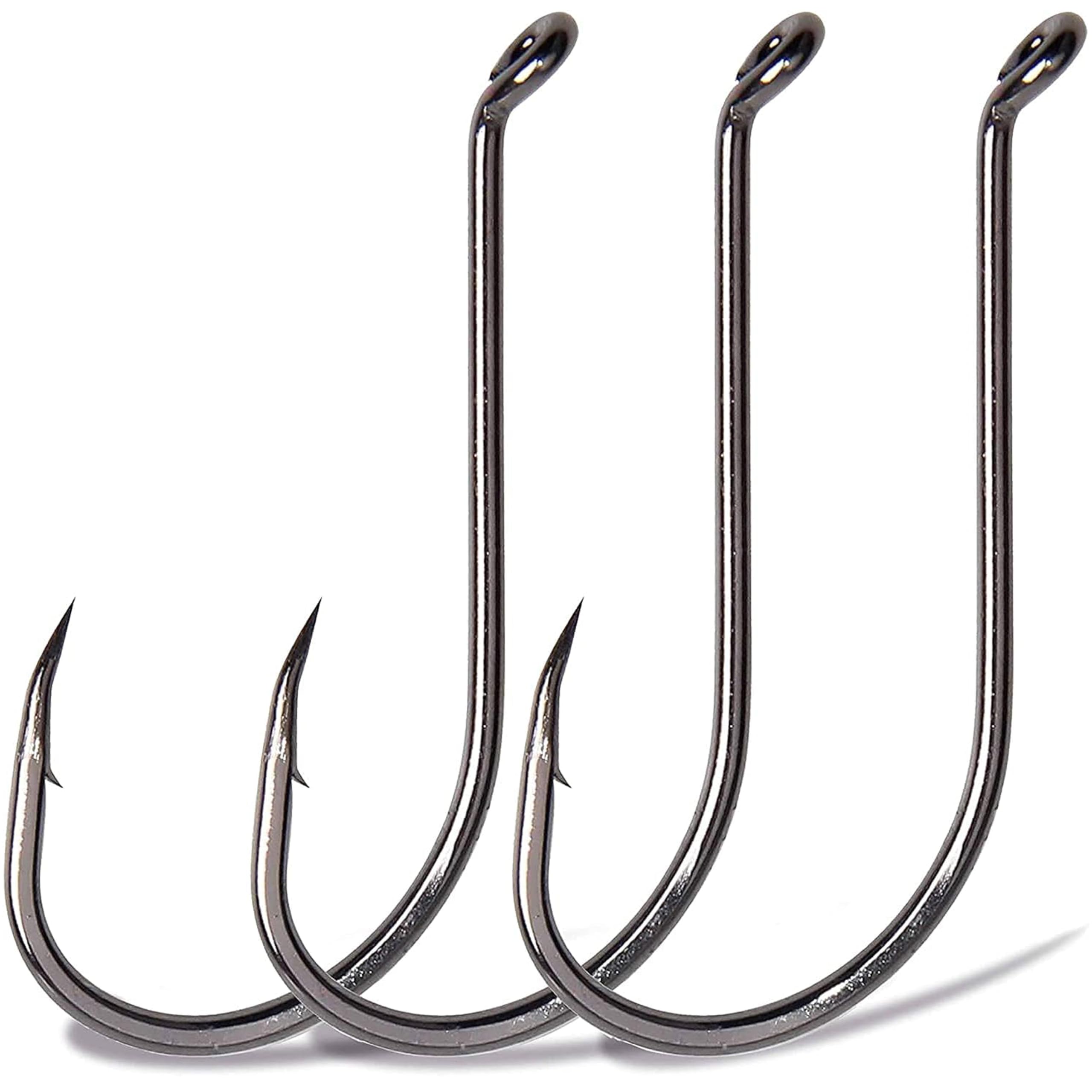 Octopus Hook J Hooks Fishing Sport Circle Hooks Beak Offset Fishing Hooks High Carbon Steel Sharp Strong Fish Hooks for Salterwater Freshwater Fishing