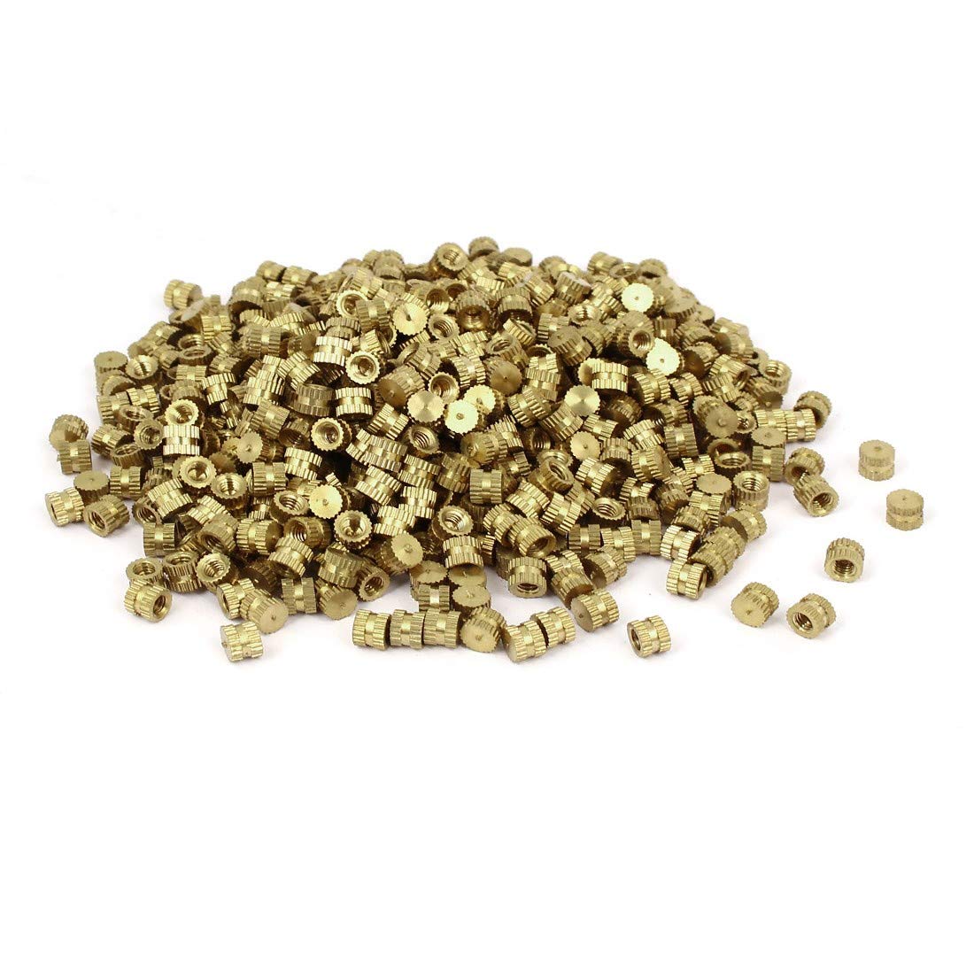 New Lon0167 M4 x Featured 5mm 6.3mm OD reliable efficacy Brass Injection Molding Threaded Knurled Thumb Nut 1000PCS(id:fcb 69 84 802)