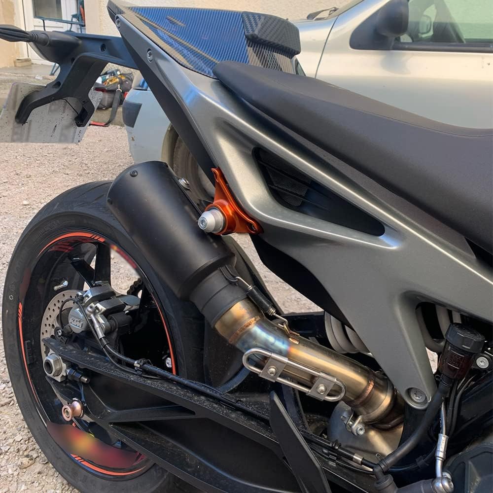 Motorcycle Exhaust Pipe Bracket Fixed Ring Support Holder Bracket Protection Compatible with Duke 790 Duke 890 Duke 890 R 2018 2019 2020 2021 2022 2023 2024