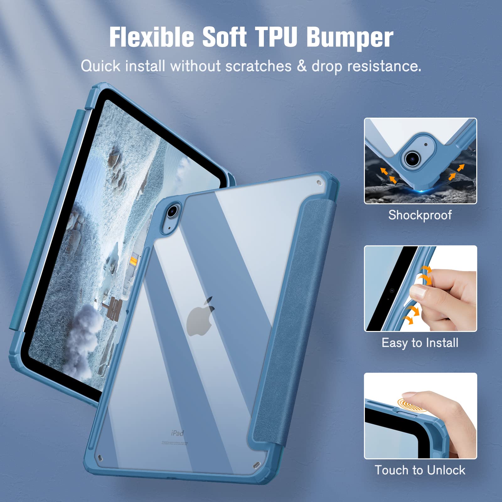 FINTIE Hybrid Case for iPad (A16) 11th Gen 11-inch (2025) & iPad 10th Gen 10.9-inch (2022) - Image 4