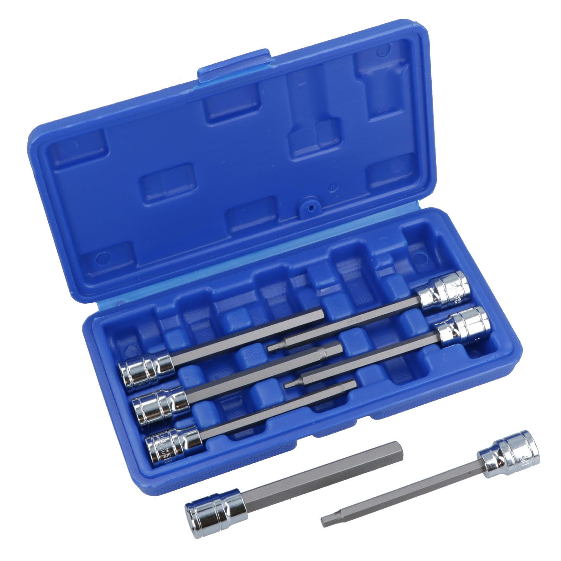 AB Tools Metric MM Long Allen Hex Key Sockets 3mm – 10mm 7pc Set 3/8” Drive