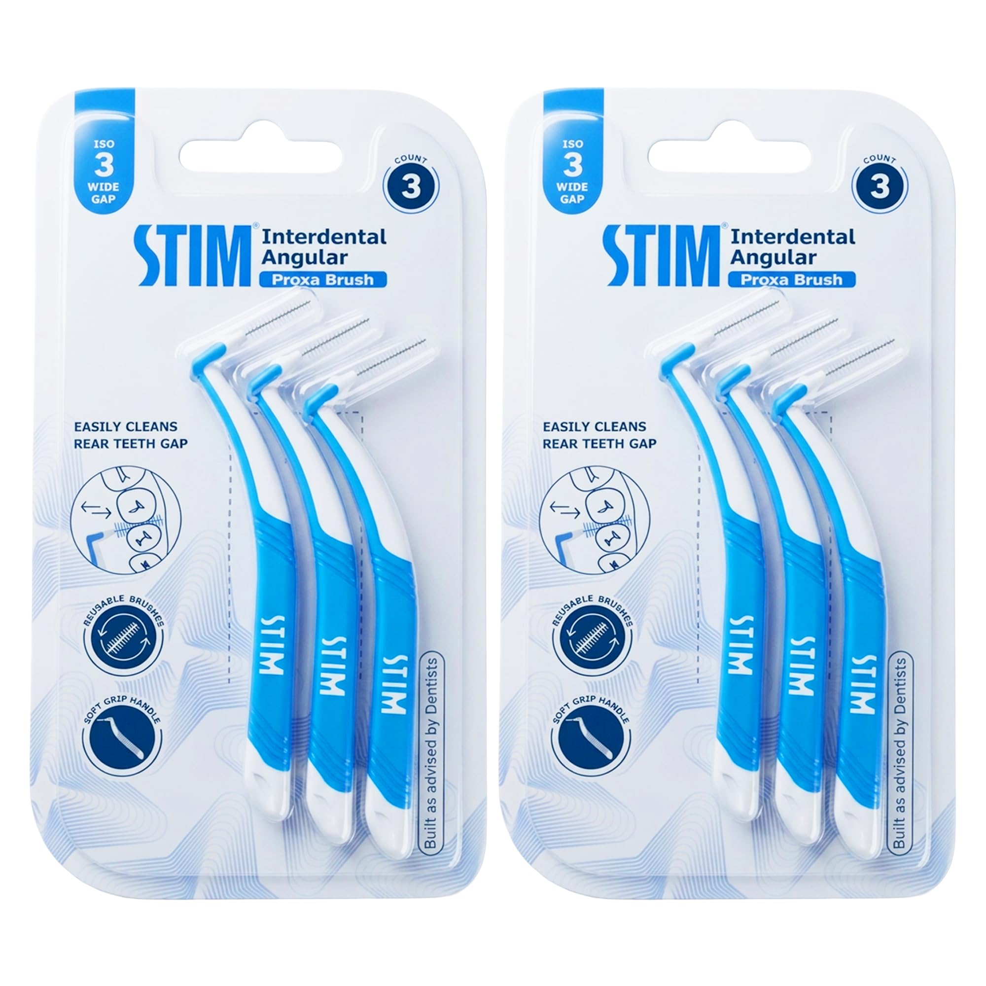 STIM Interdental Manual Adults Angular Brush Iso 3 For Wide Gaps,Smooth Cleaning Between Teeth,Dentist Recommended,Made In India (Blue,6 Brushes,Pack Of 2)-image-42