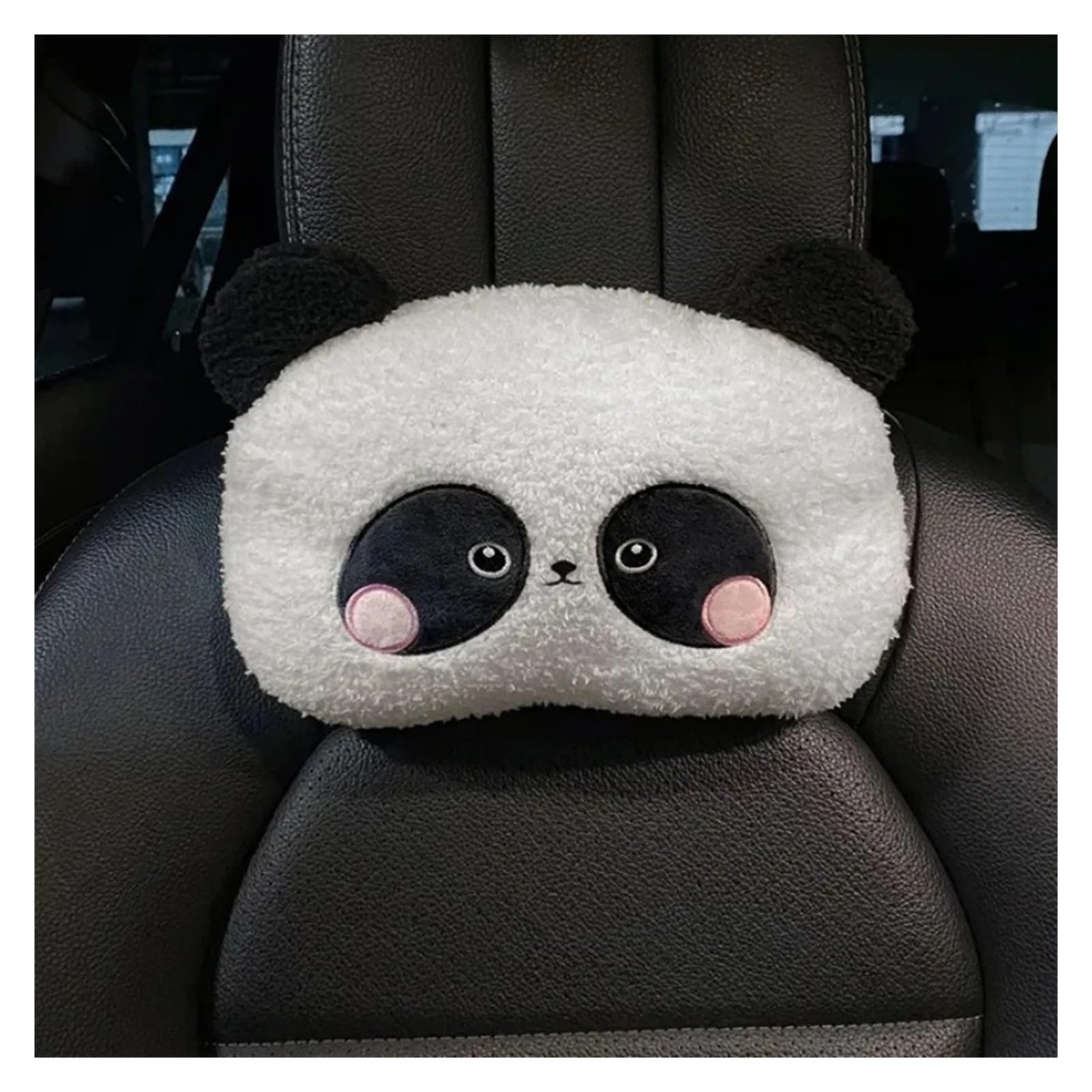 cojín para Coche Cojín Asiento Coche Verano Seda Hielo Panda Dibujos Animados(Neck Pillow)