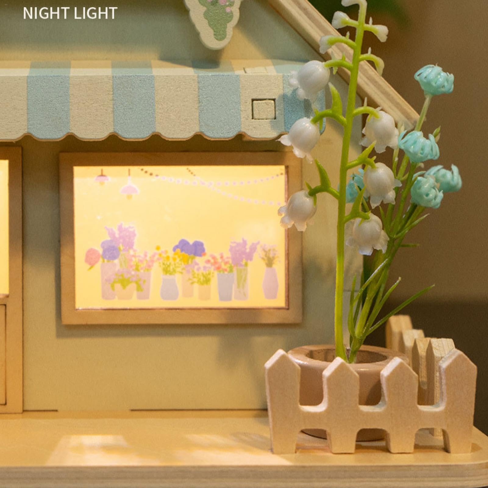 Générique Lampki nocne do pokoju dziecięcego, lampka nocna LED dla, nastrojowa drewniana lampka nocna, lampa stołowa do sypialni, model domu, lampka nocna do biura, lampka nocna