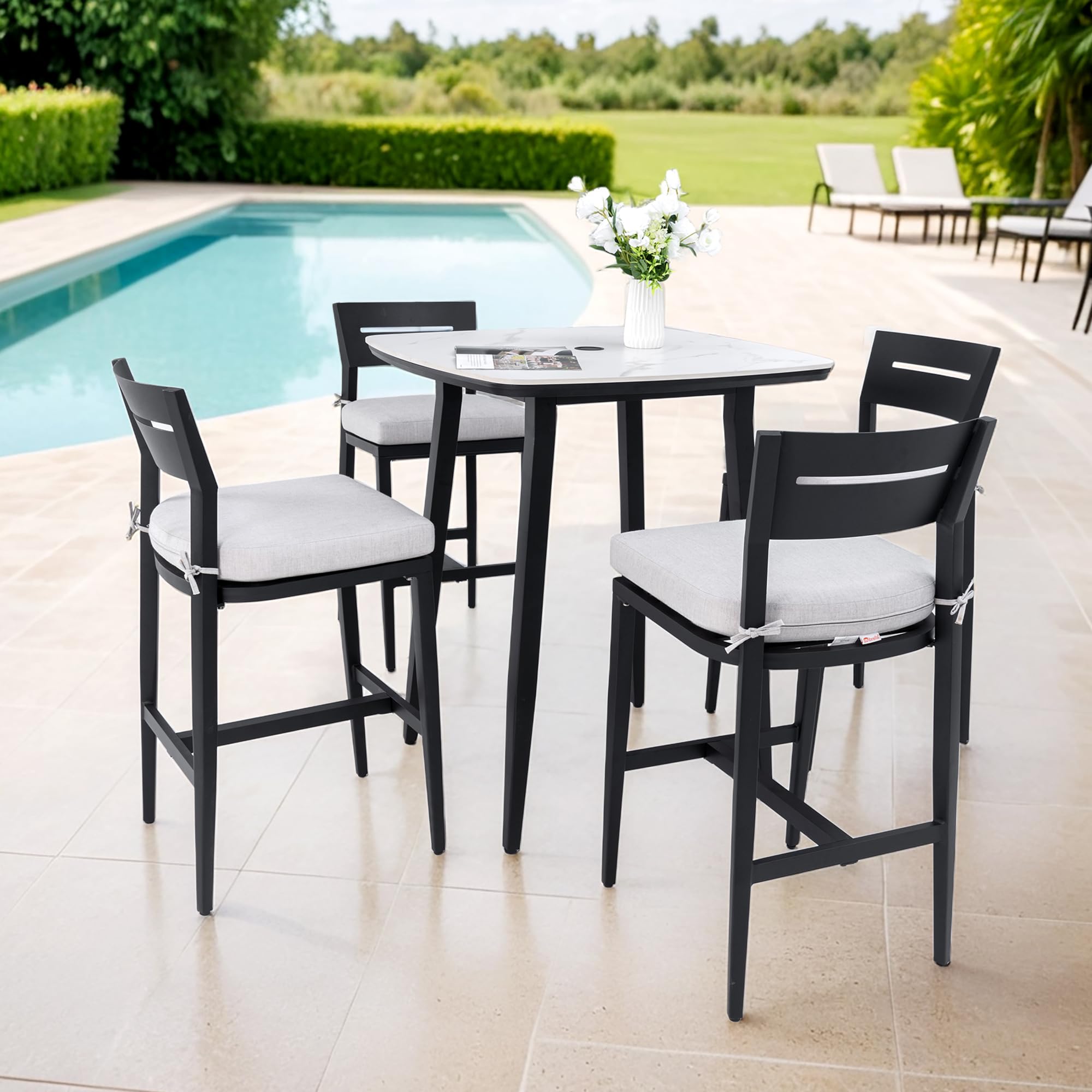 Modern 5PCS Outdoor Patio Bar Set