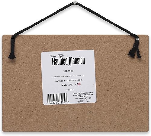 Miniatura 3 de Disney Haunted Mansion Foolish Mortals - Decoración de pared de madera colgante - Letrero espeluznante de mortales tontos para decoración de