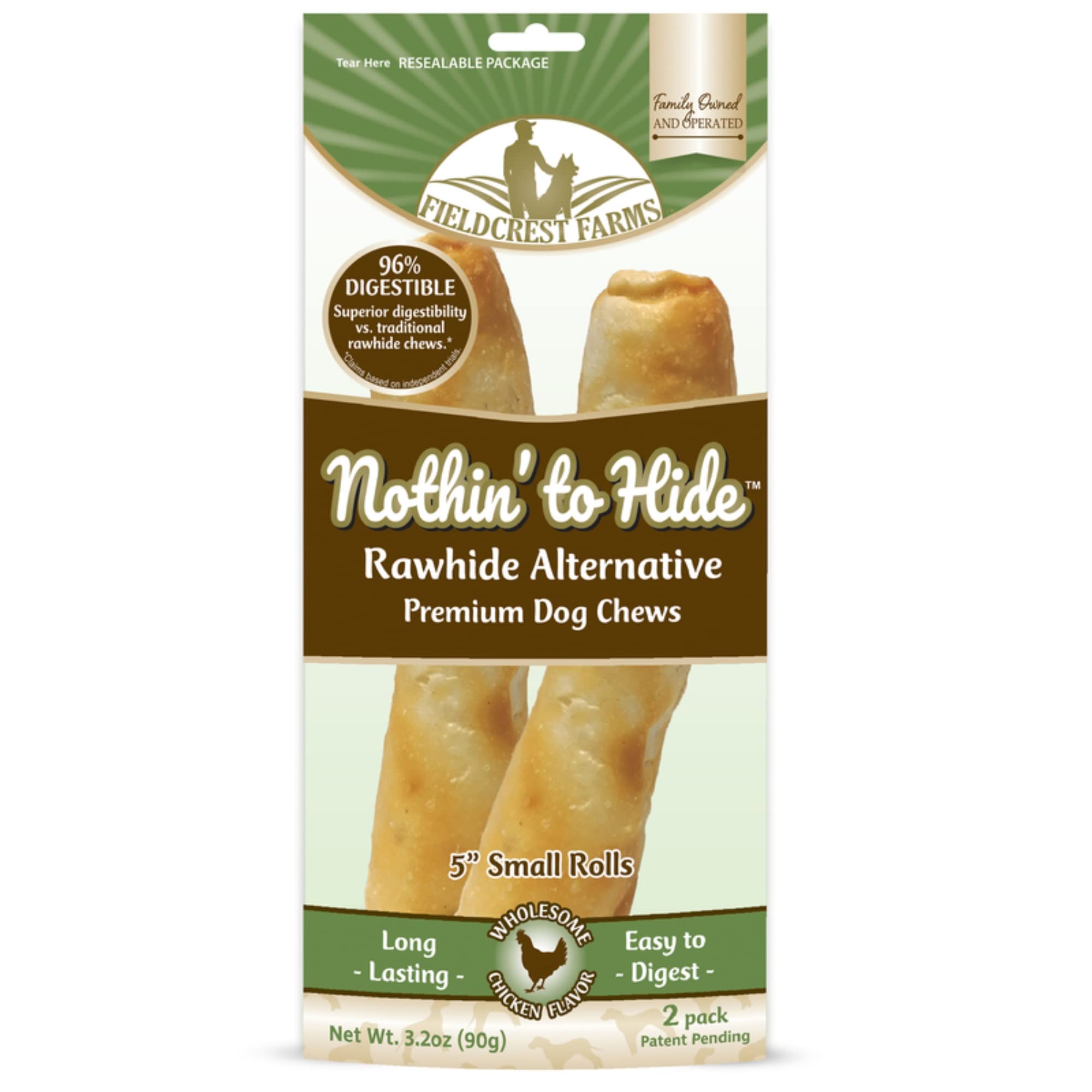 Fieldcrest FarmsNothin’ to Hide Small Roll - Chicken 90G Healthy Dog Chews