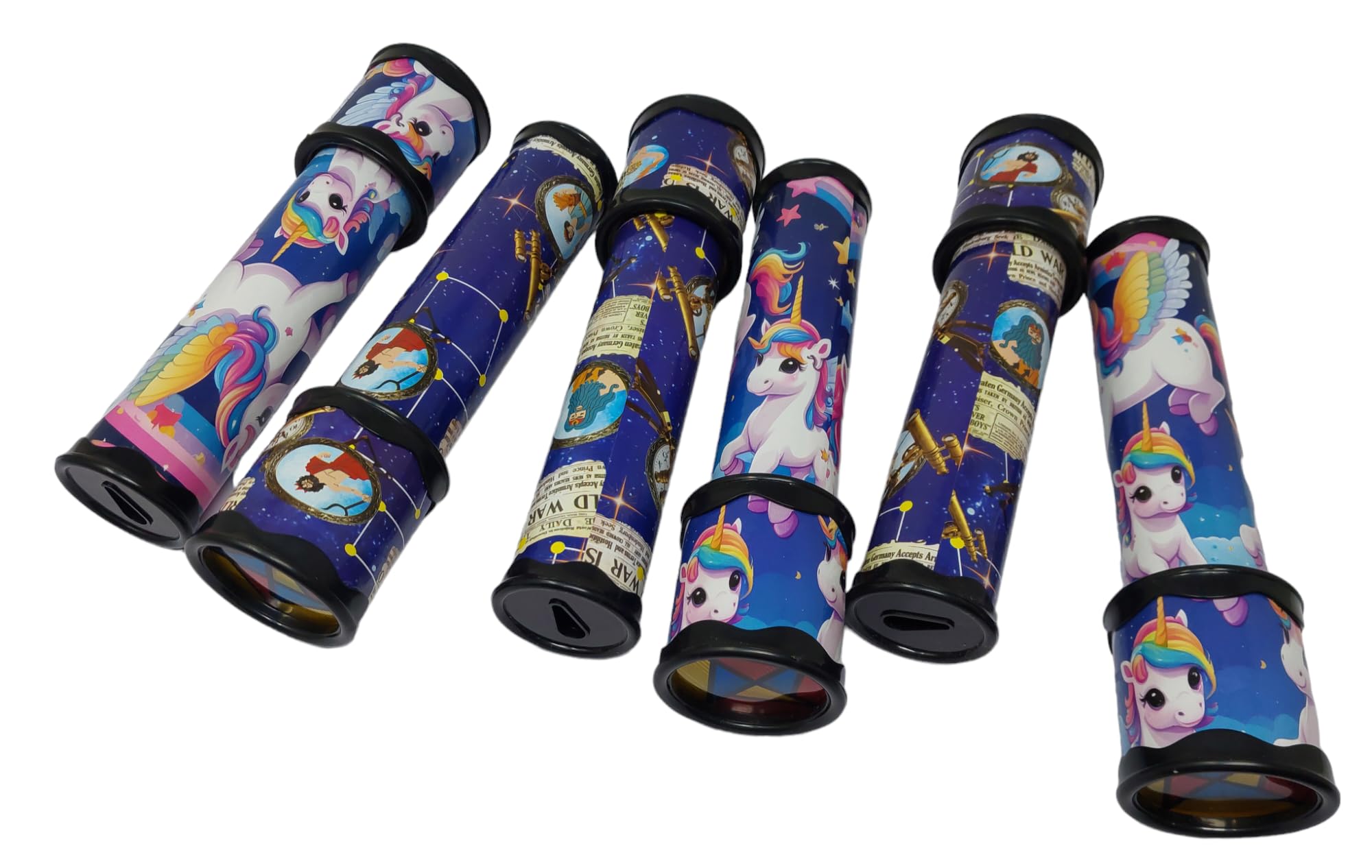 PARTEET Birthday Party Return Gifts - Pack of 6 Pcs Fun Magic Kaleidoscopes, Children Educational Science Toy (Assorted Colour)