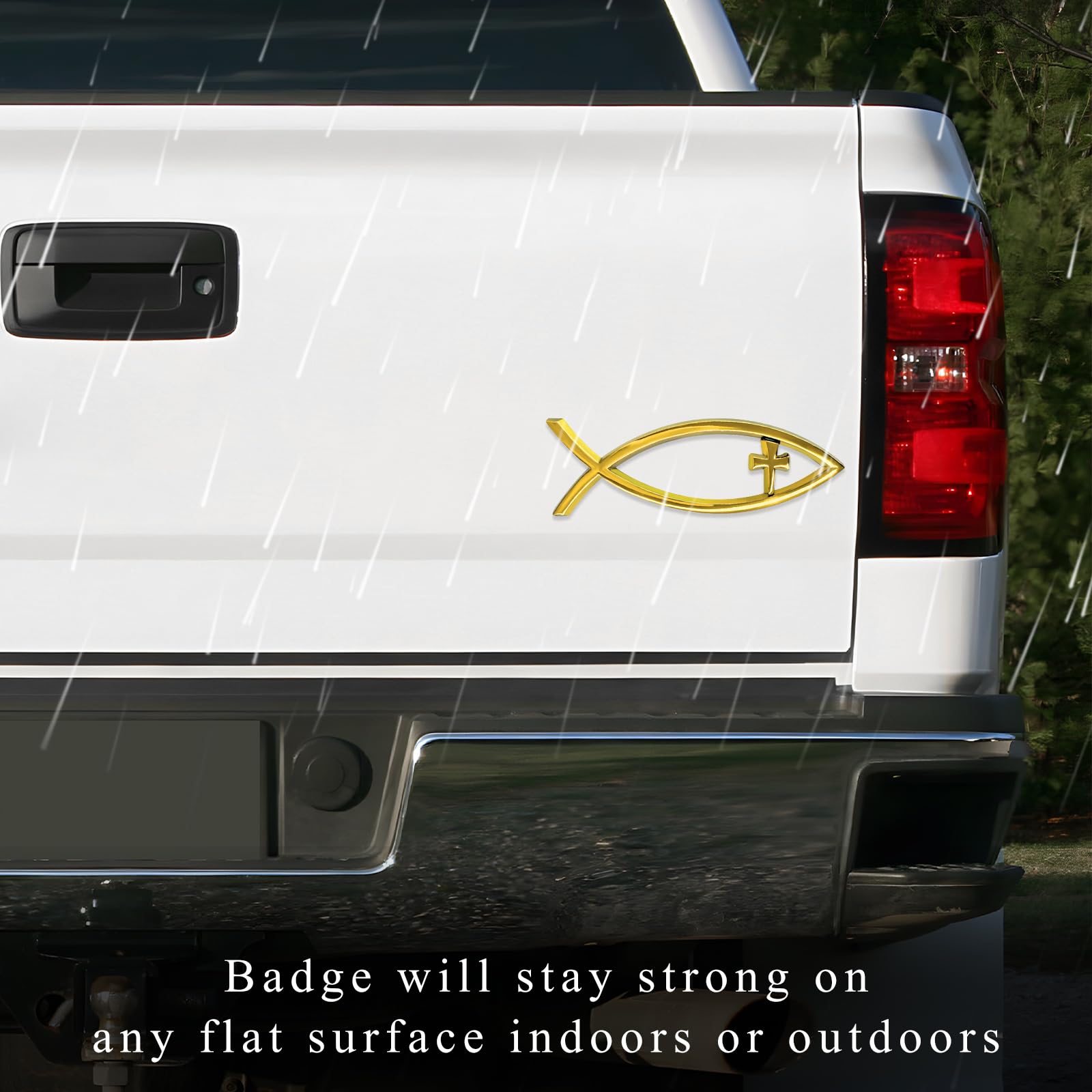 Snapklik.com : FSTURIOS Christian Cross Fish Car Emblem, Large Jesus ...