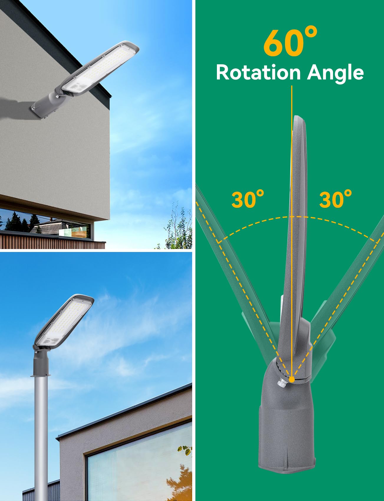 Aigostar Farola LED,50W,luz blanca fría 6500K,4500lm Luz LED Para Exterior,Impermeable IP65,Protección de Impactos IK08.Iluminación led para Patios,Aparcamientos,Calle,Jardines,No incluye soporte