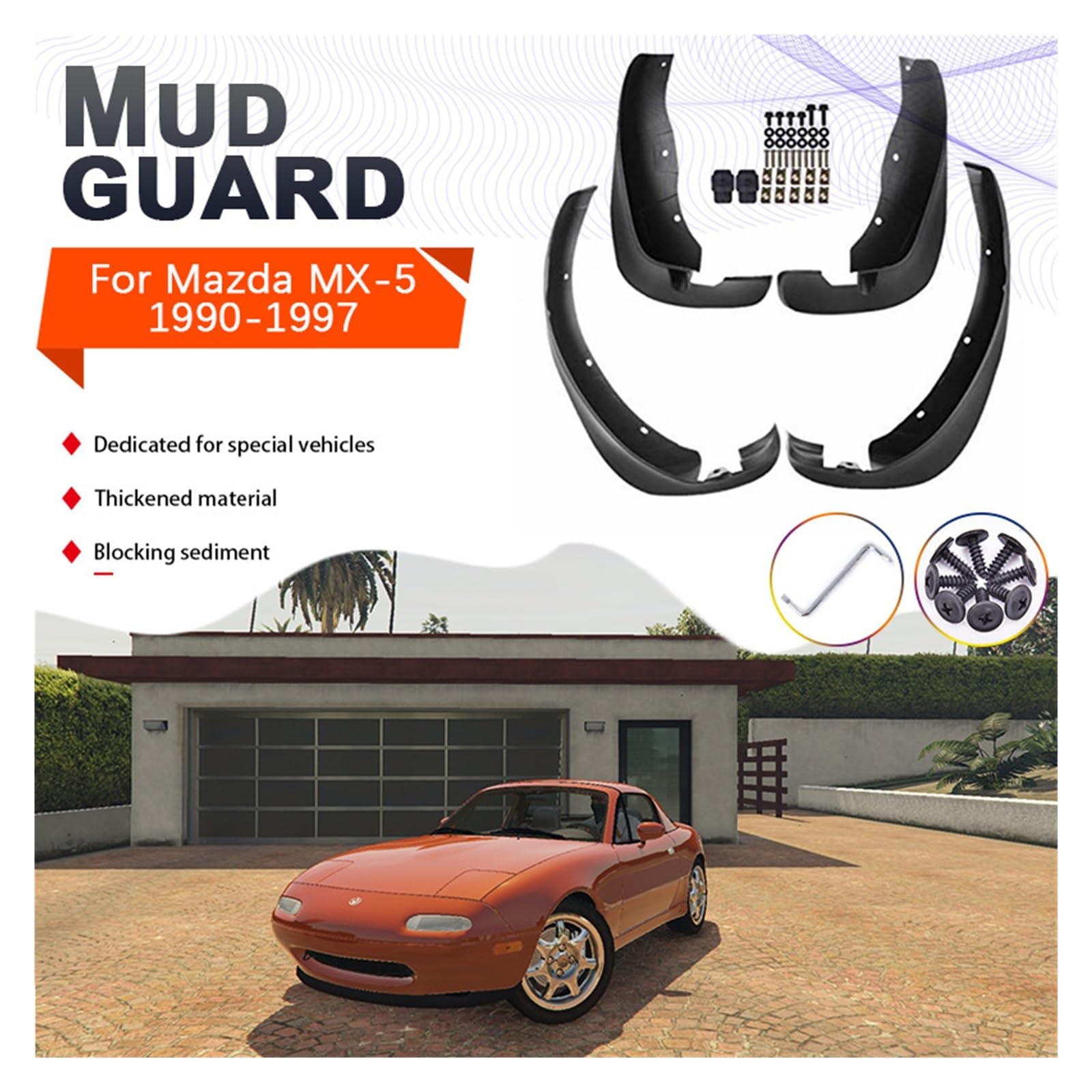 Amazon.co.jp: 4x マッドフラップマツダ MX-5 MX5 MX 5 ユーノス