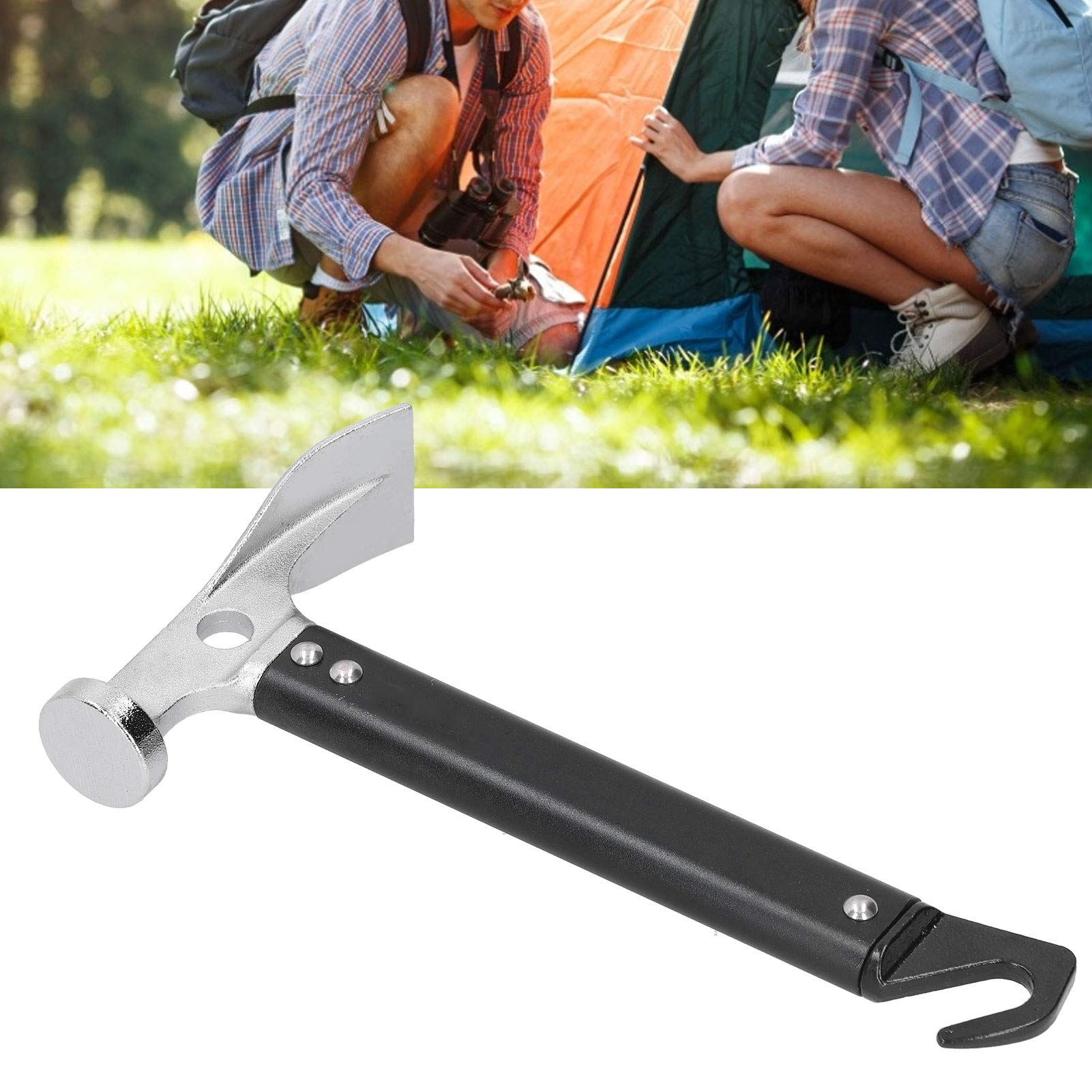 Marteau de Pique-nique Portable Ultra Léger, Extracteur de Piquets en Alliage D'aluminium, Mini Outil D'extérieur, Camping Léger pour Randonnée, Sac à Dos, Jardinage, Maillet de