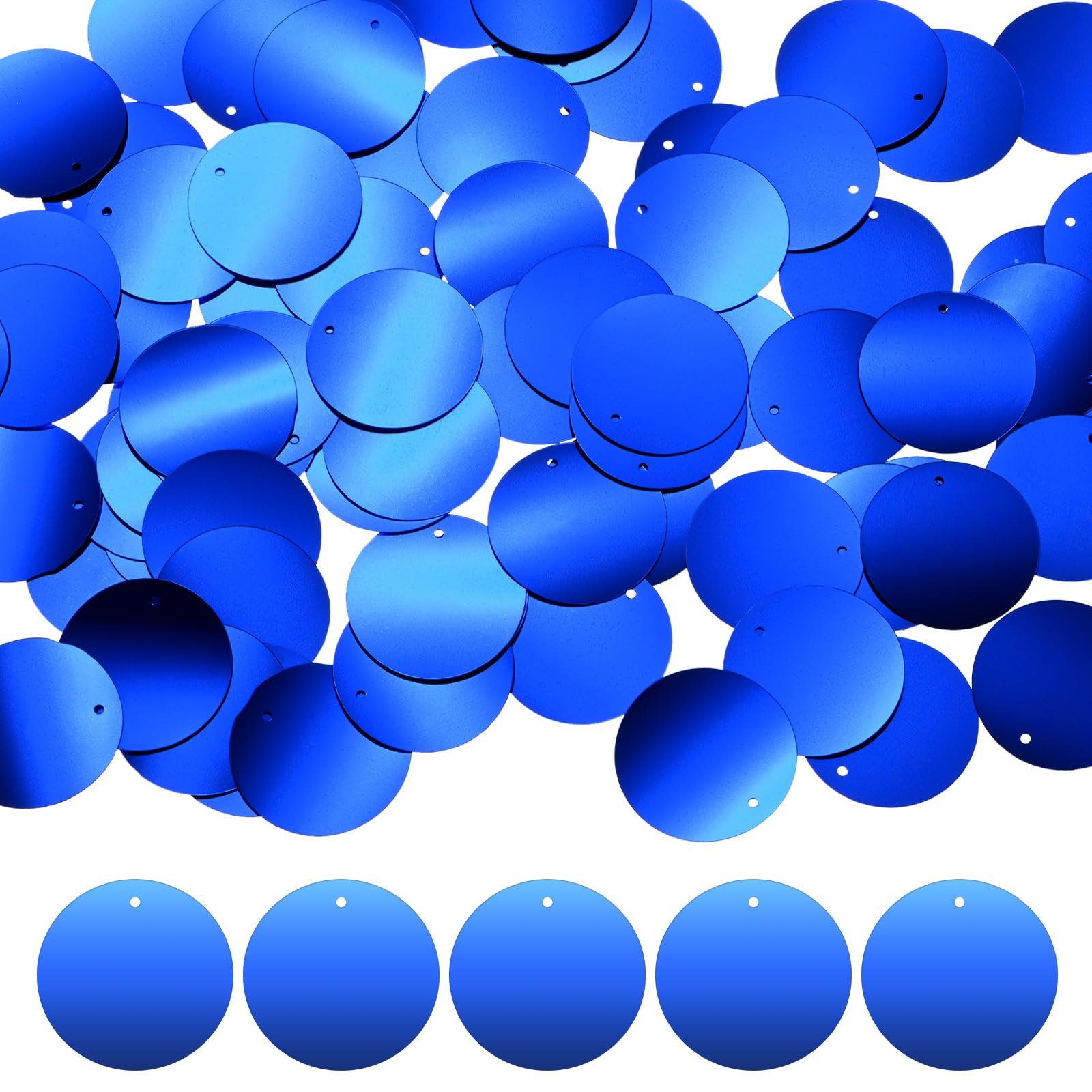Lentejuelas para bodas y vestidos azul zafiro de 8mm ideales para manualidades y costura creativa