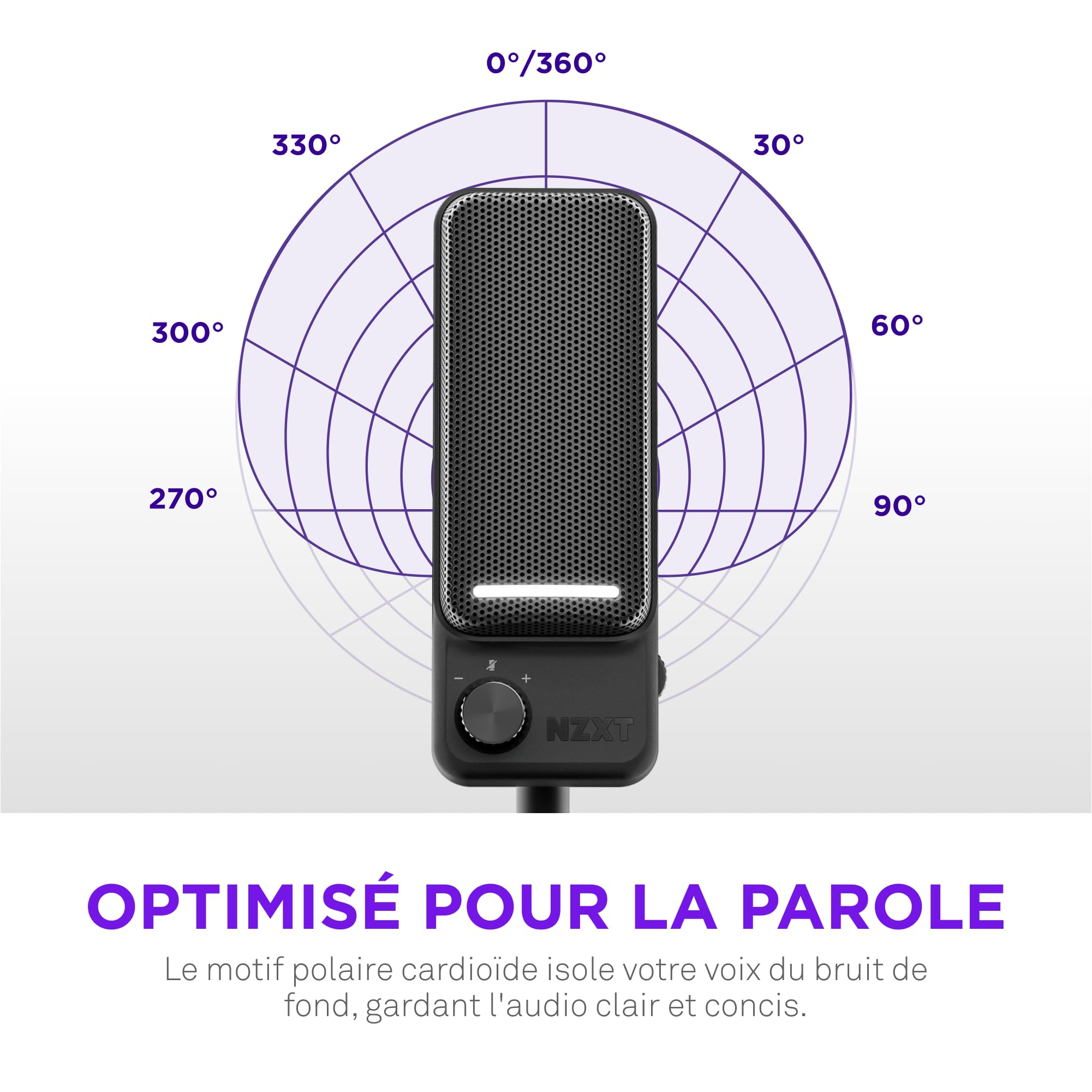 NZXT Capsule Elite : Microphone à condensateur USB Haut de Gamme pour Les Jeux, Le Streaming, Les podcasts et l'enregistrement – Son de qualité Studio – Design Multipositions – Logiciel DTS – Noir