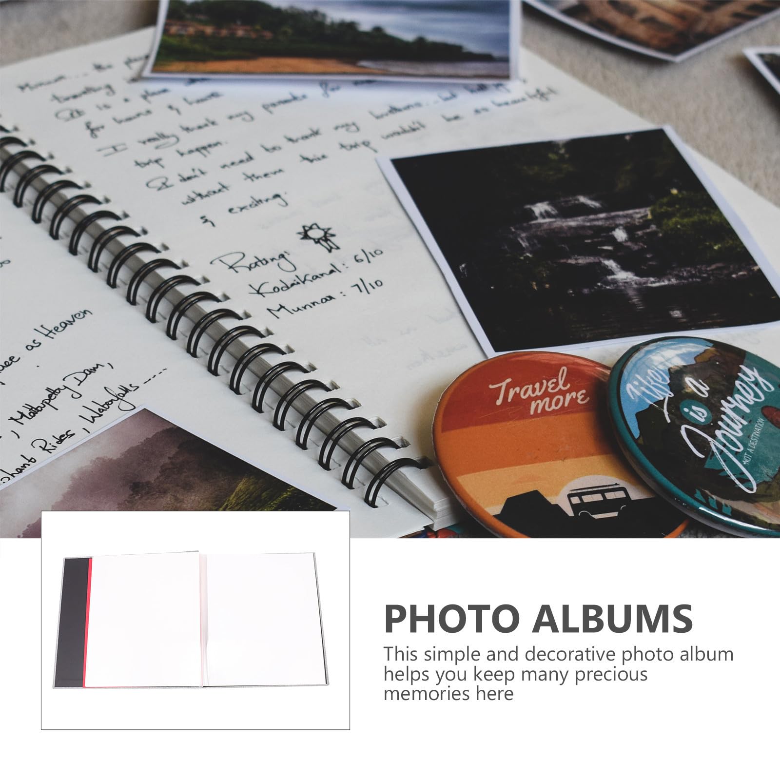 Álbum de Fotos de Lino Autoadhesivo, Libro Creativo DIY para Recuerdos
