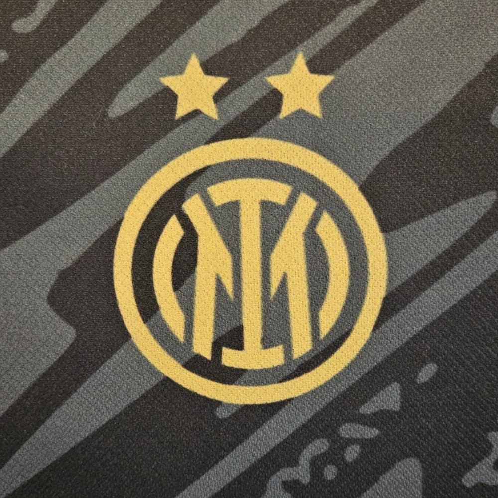 Inter Replica Maglia Portiere Kit 24-25 Replica Ufficiale Maglia Inter Portiere 2024 2025 Personalizzabile, Nero, Grigio, Bambino Ragazzo Adulto Unisex - Adulto