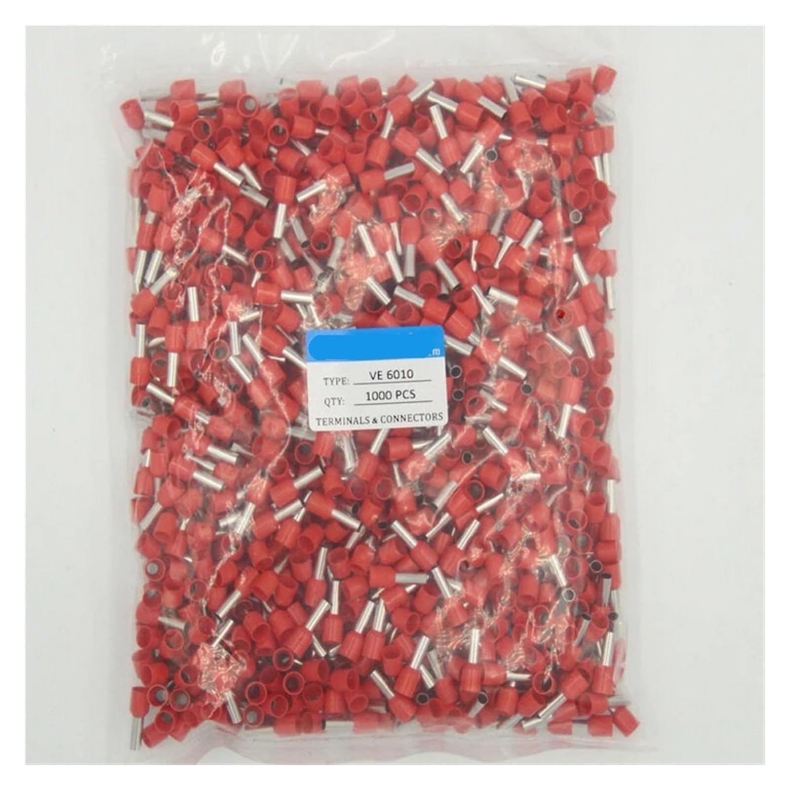 UYCUODLUY E6010 Bootlace Ferrules crimp terminal For 6.0mm AWG12 10mm length of Pin terminales electricidad