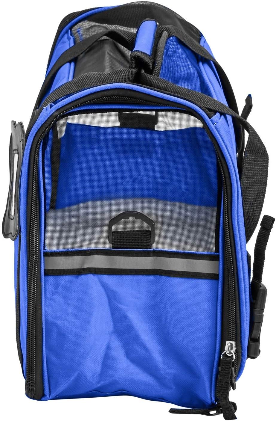 Airline Approved Pet Carrier - Soft-Sided Carriers for Small Medium Cats and Dogs Air-Plane Travel On-Board Under Seat Carrying Bag with Fleece Bolster Bed For Kitten Cat Puppy Dog Taxi