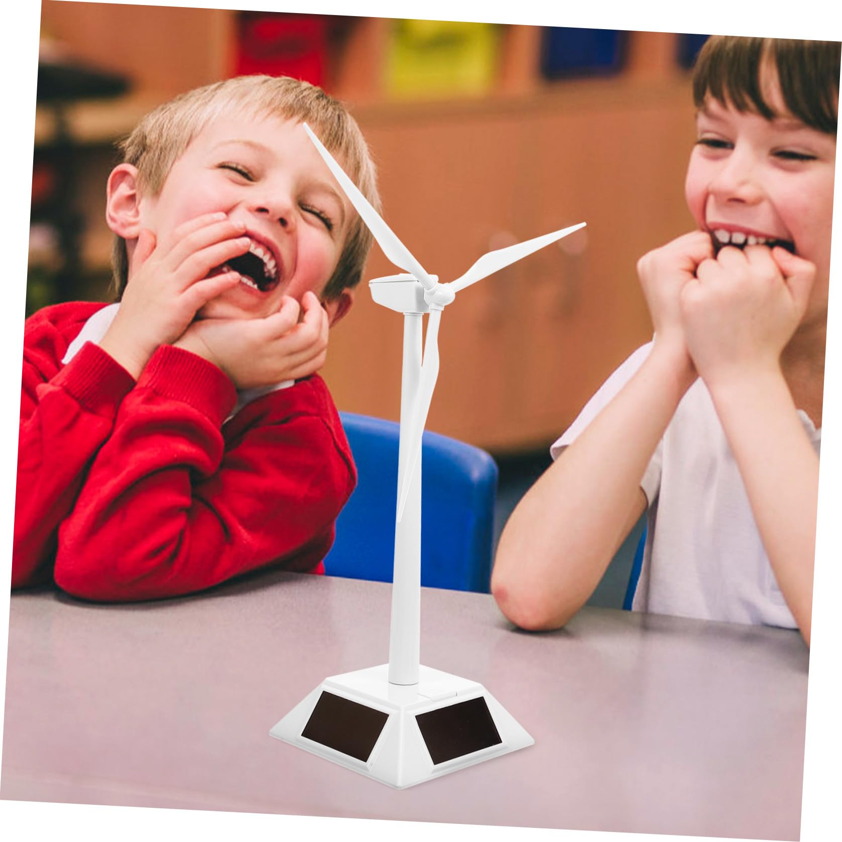 Didiseaon Juguete Educativo de Ciencias Energía Solar para Niños, Modelo de Molino de Viento de Plástico, Fácil de Transportar y Almacenar para Experimentos Escolares