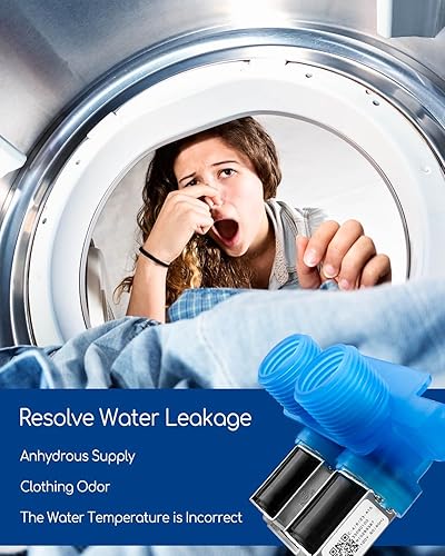 Miniatura 2 de Válvula de entrada de agua mejorada para lavadora W10289387 WPW10289387 AP6018779 PS11752082 apto para lavadora Whirlpool MHW6000XR0 MHW6000XR1