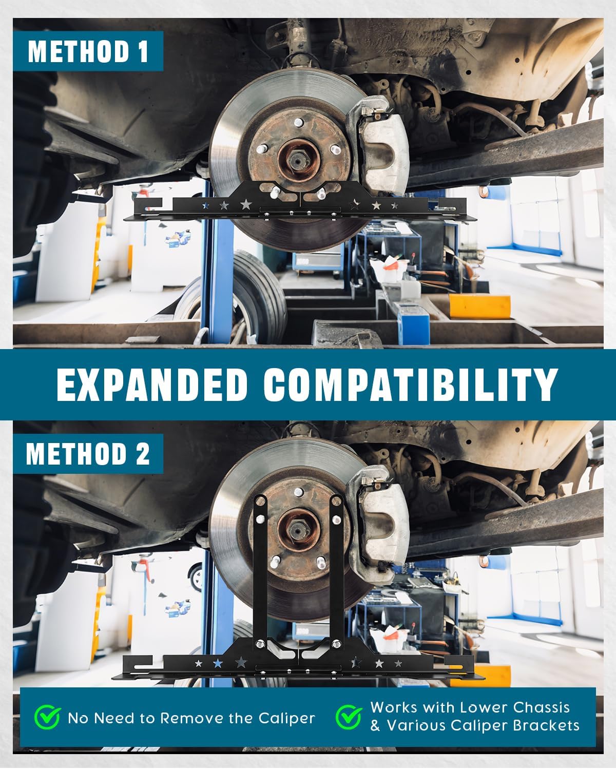 Upgraded Wheel Toe Alignment Tool Kit, Stainless Steel Toe Plates with Dual Tape Measures & Bubble Levels,DIY Wheel Alignment for Car Truck SUV