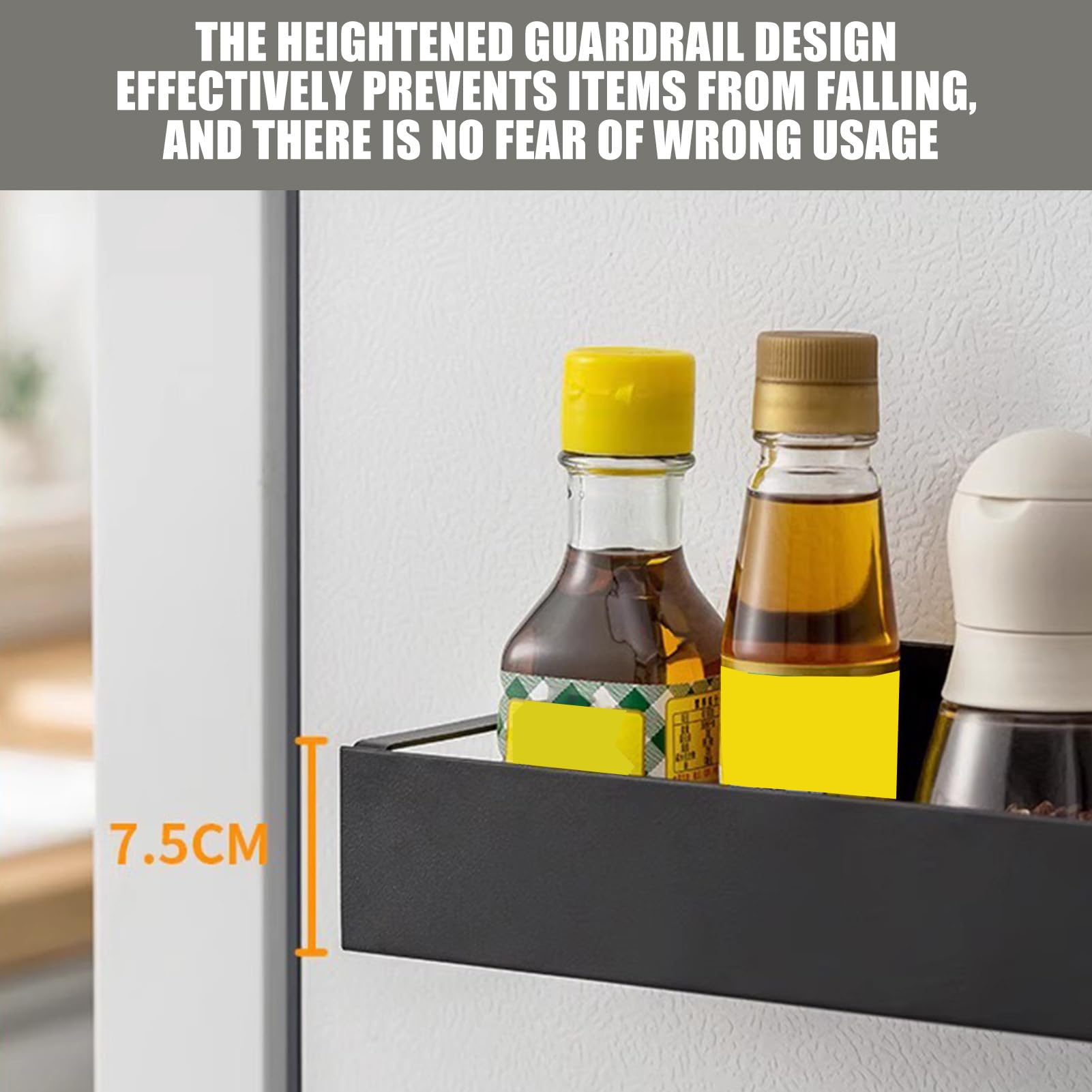 Lot de 2 porte-gobelets magnétiques pour cuisine et salle de bain, étagère magnétique multi-usage pour tasses à café, design noir et blanc pour maisons modernes