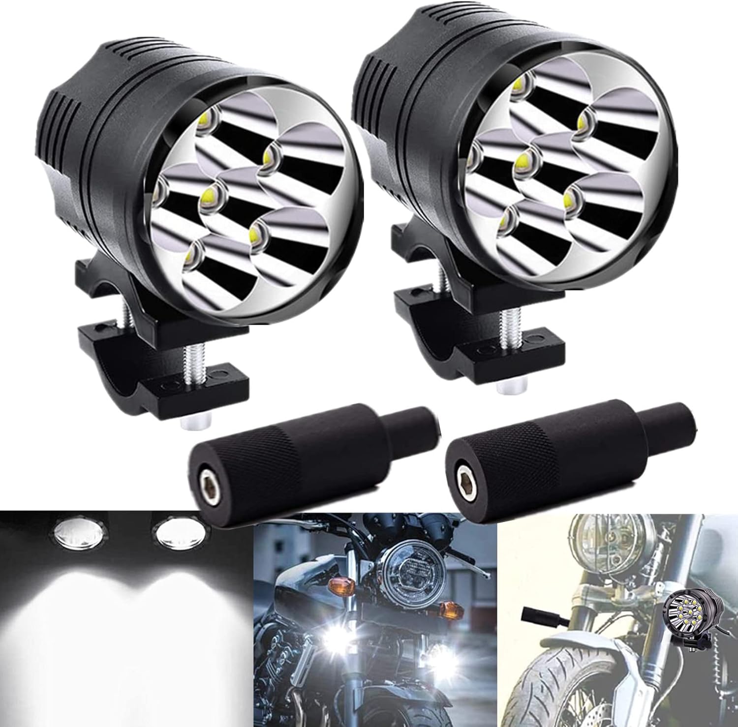 Ourbest 60W Motorcycle Bicycle DRL Daytime Running Lights