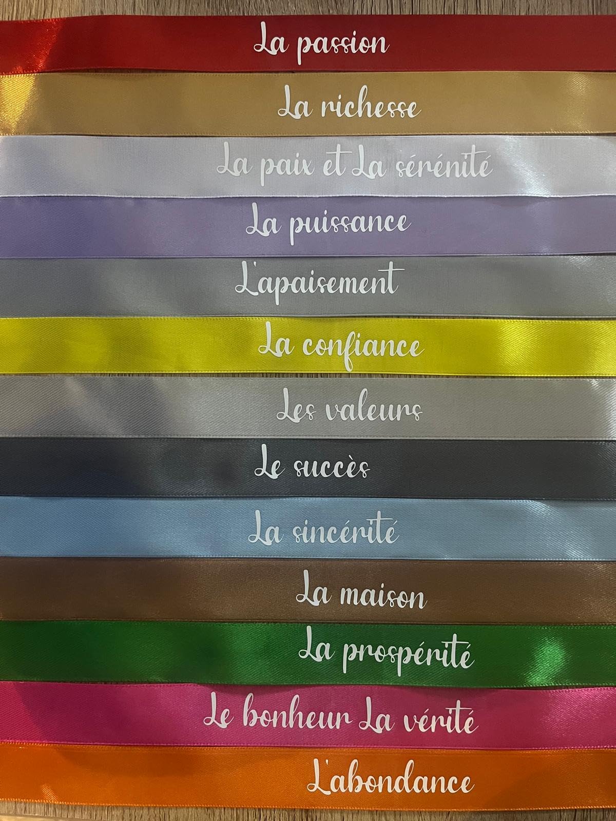 Rubans cérémonie laïque Romance MULTICOLORE