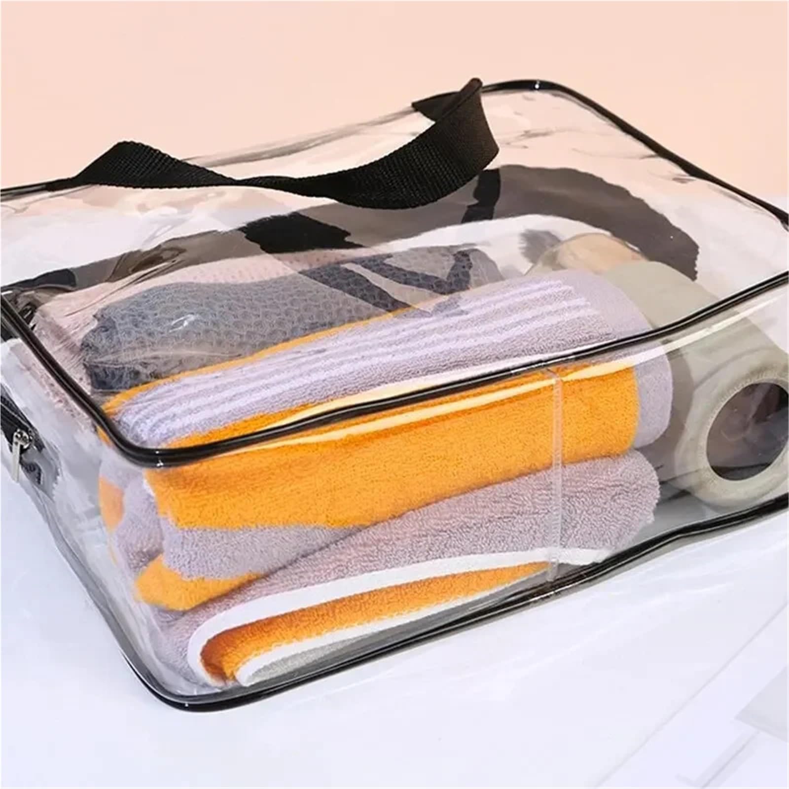 Transparente Kulturbeutel Große Kapazität Tasche Reise Organizer Aufbewahrungstasche Make-up Kosmetiktasche Multifunktion Geeignet Für Reisen, Bad, Schwimmen(3 Sizes Set)