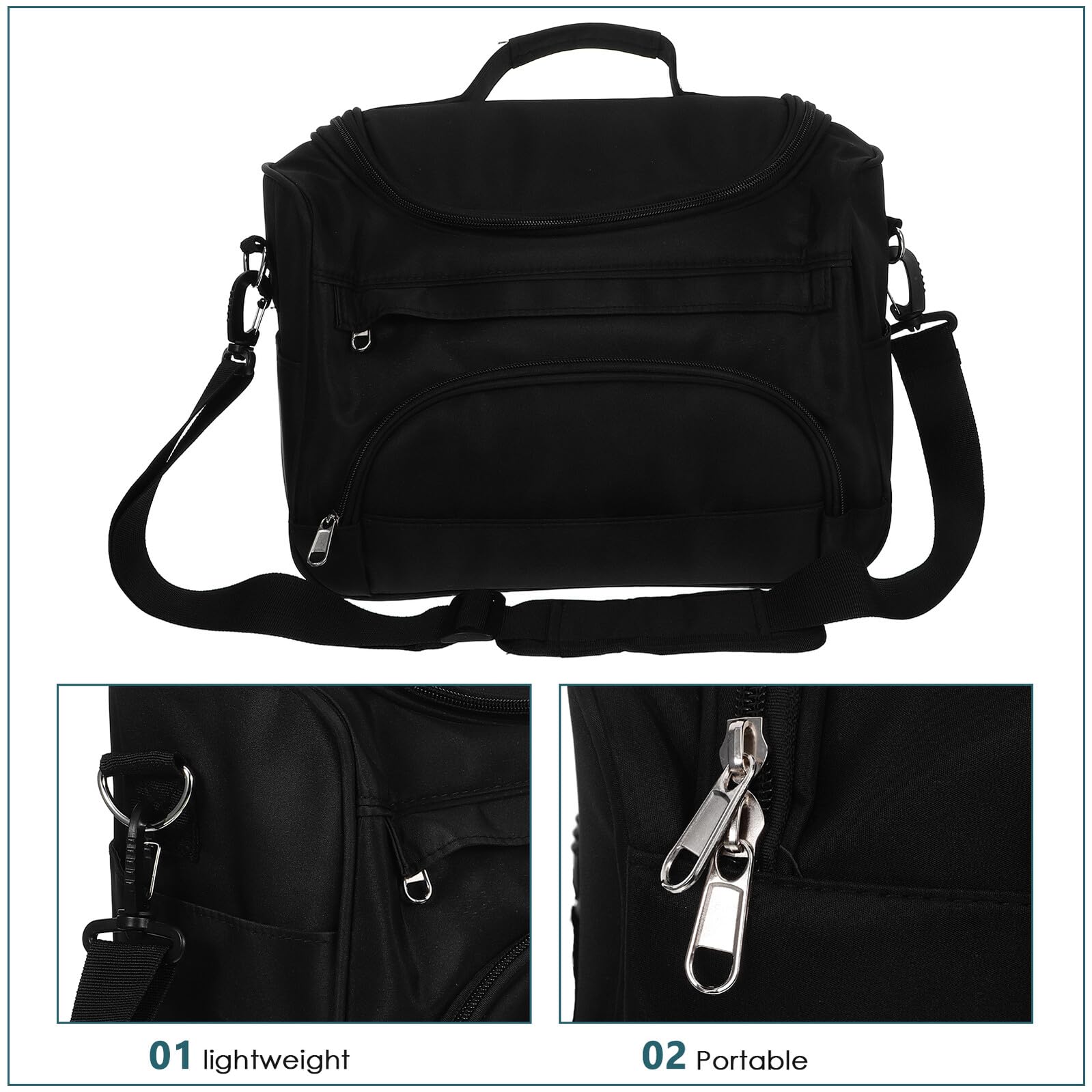 Friseurwerkzeugtasche Leichte aus Fassungsvermögen Oxford Großem Stoff mit Schultergurt und für Geschäftsreisen und Outdoor Aktivitäten