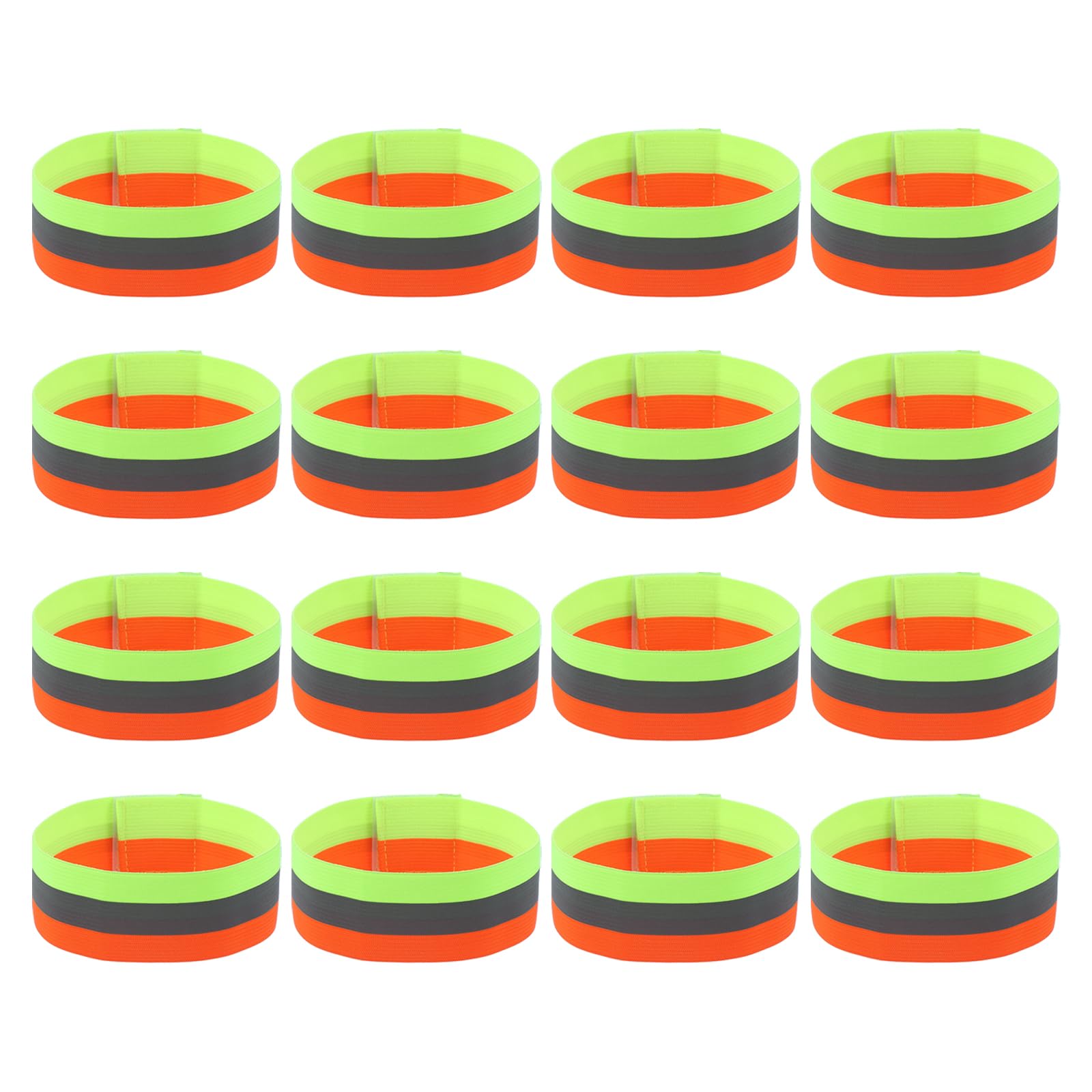 PATIKIL Reflective Bands for Wrist/Arm/Ankle/Leg, 16pcs High Visibility Reflector Bands, Safety Reflector Tape Straps for Night Running Cycling Walking Green