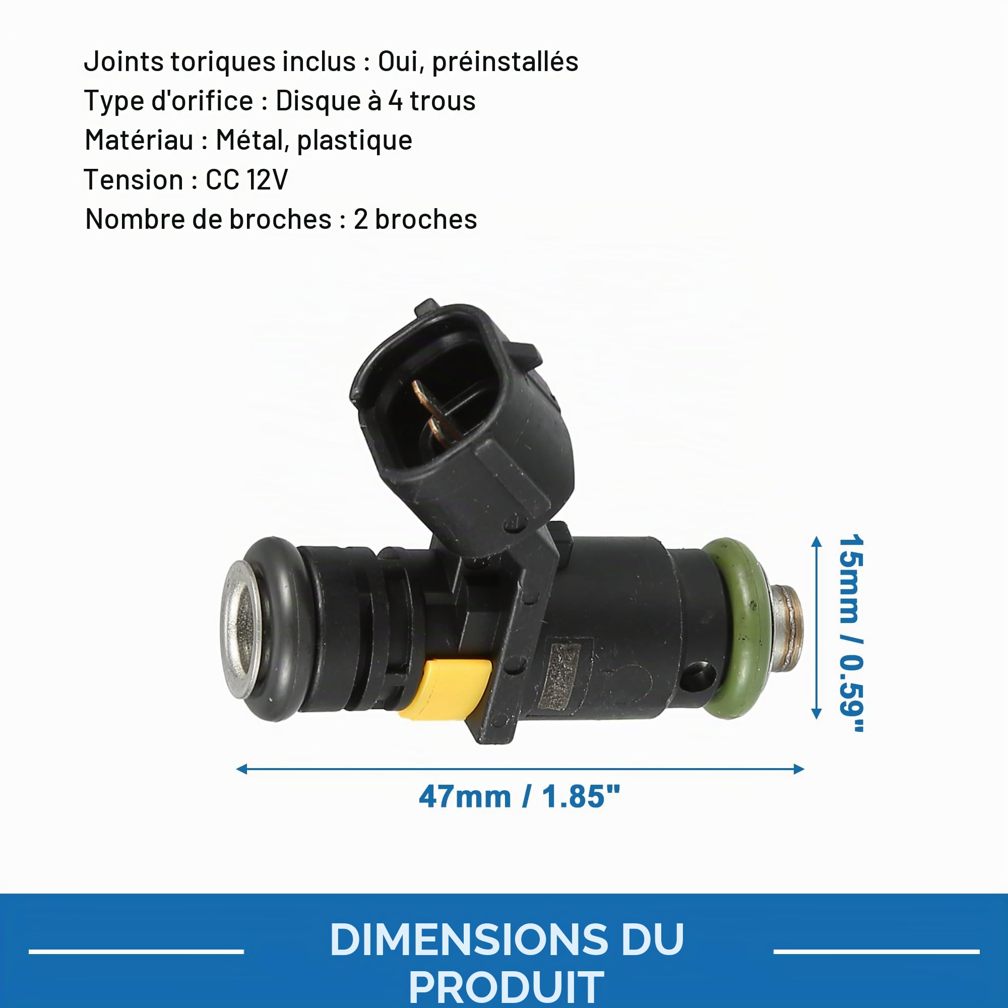 A ABSOPRO Injecteur De Carburant Pour VW Polo 1.4 16V 06-09 4 Pièces