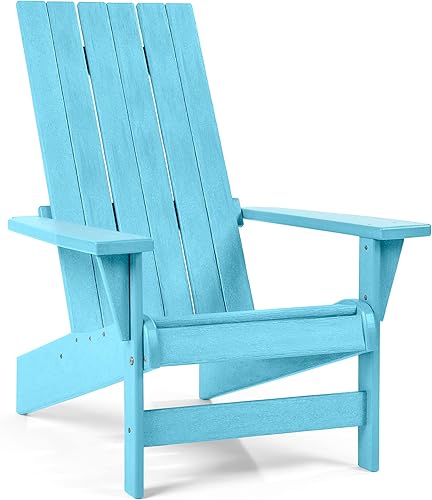 Keter Montauk - Silla Adirondack con acabado resistente a la intemperie, muebles de exterior para entretenimiento junto a la piscina, patio y